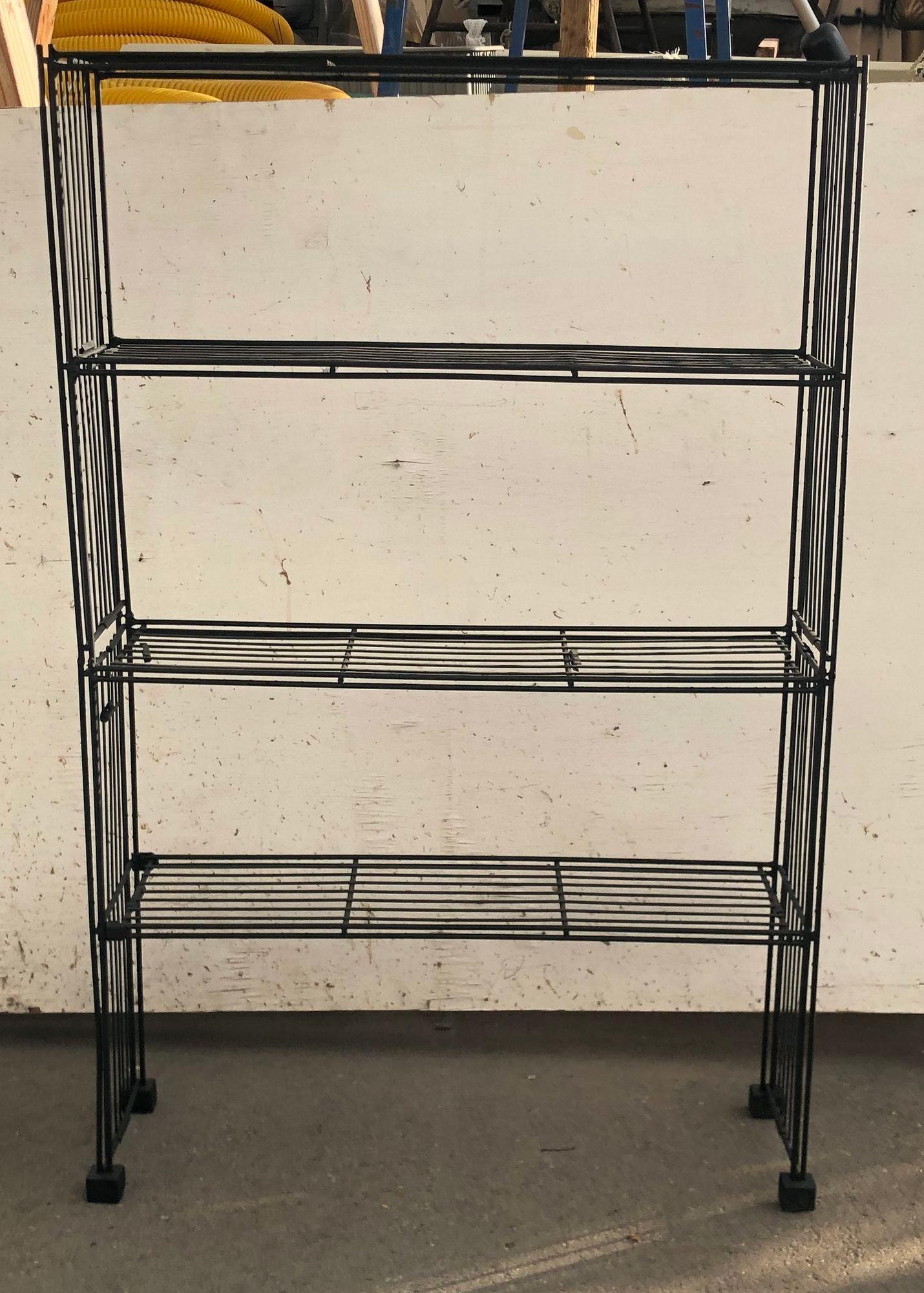 Iron Mid Century Book Cases & Display - Pair For Sale