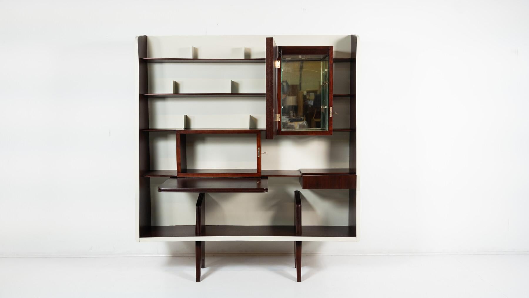 Metà XX secolo Libreria di metà secolo di Gio Ponti per Ariberto Colombo, 1945 in vendita