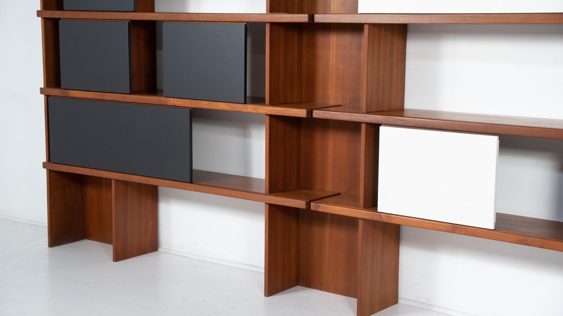 Mid-Century Bookcase by Ilmari Tapiovaara, La Permanente Mobili Cantu, 1950s For Sale 4