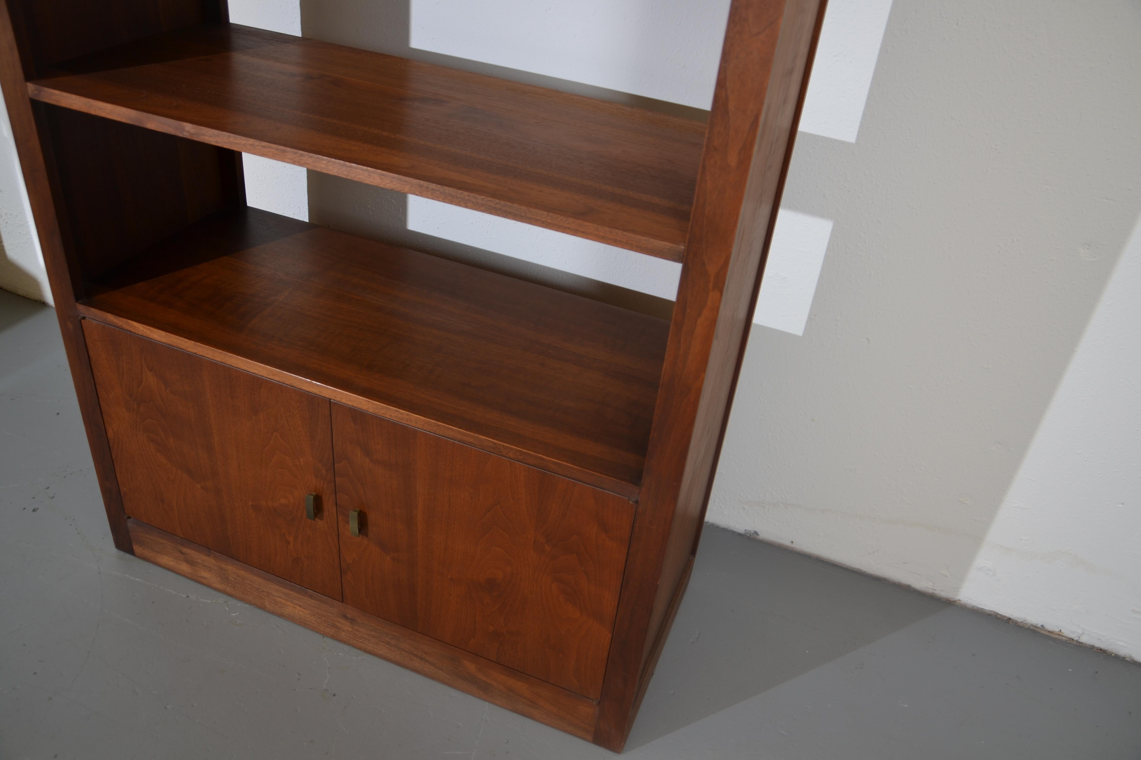 Glass Mid-Century Bookcase For Sale