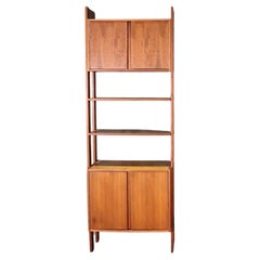 Mid-Century Bookcase w/ Record Cabinet
