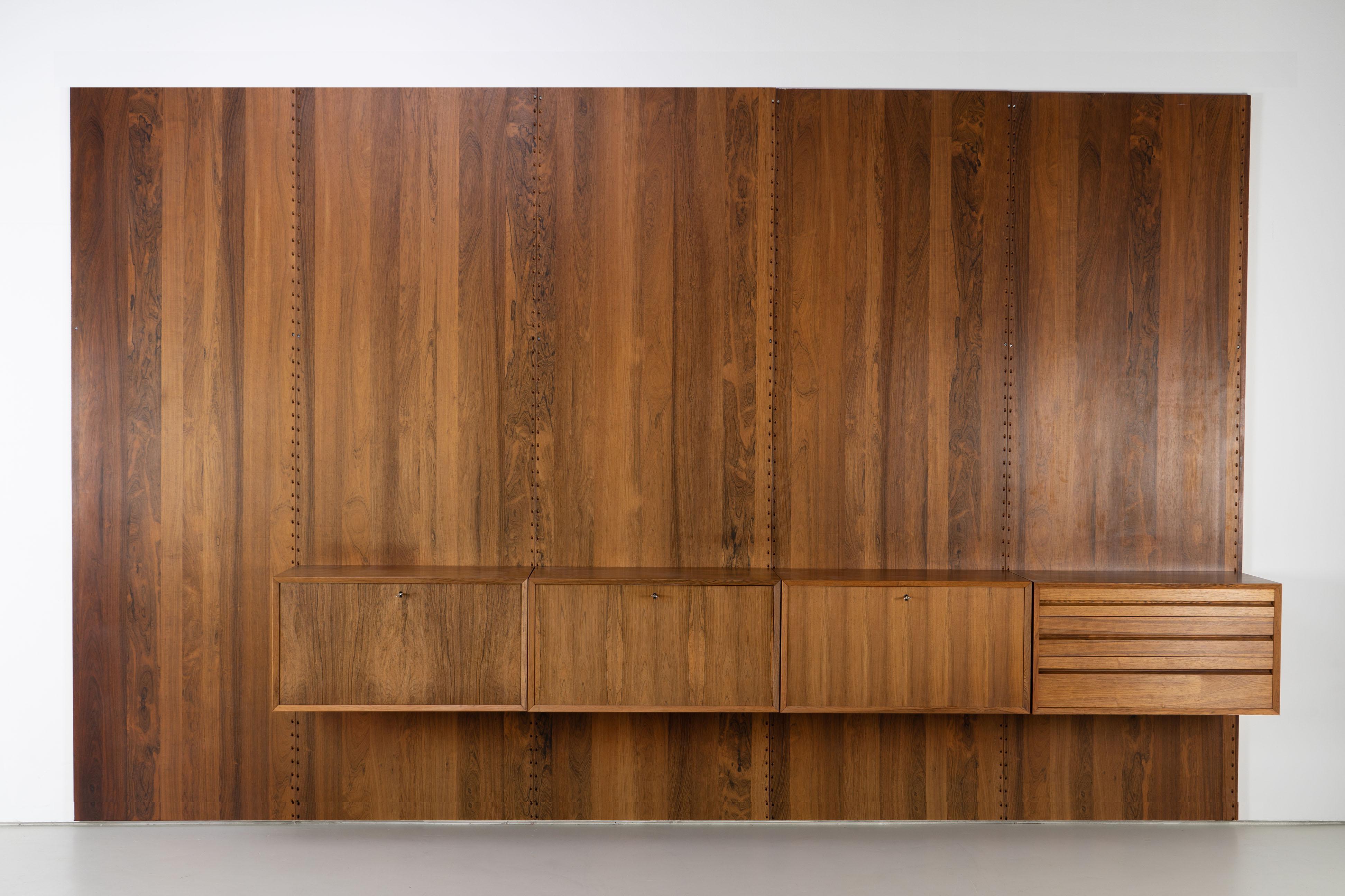 Danish Mid Century Bookcase Wall Unit by Poul Cadovius Denmark 1960s Rosewood