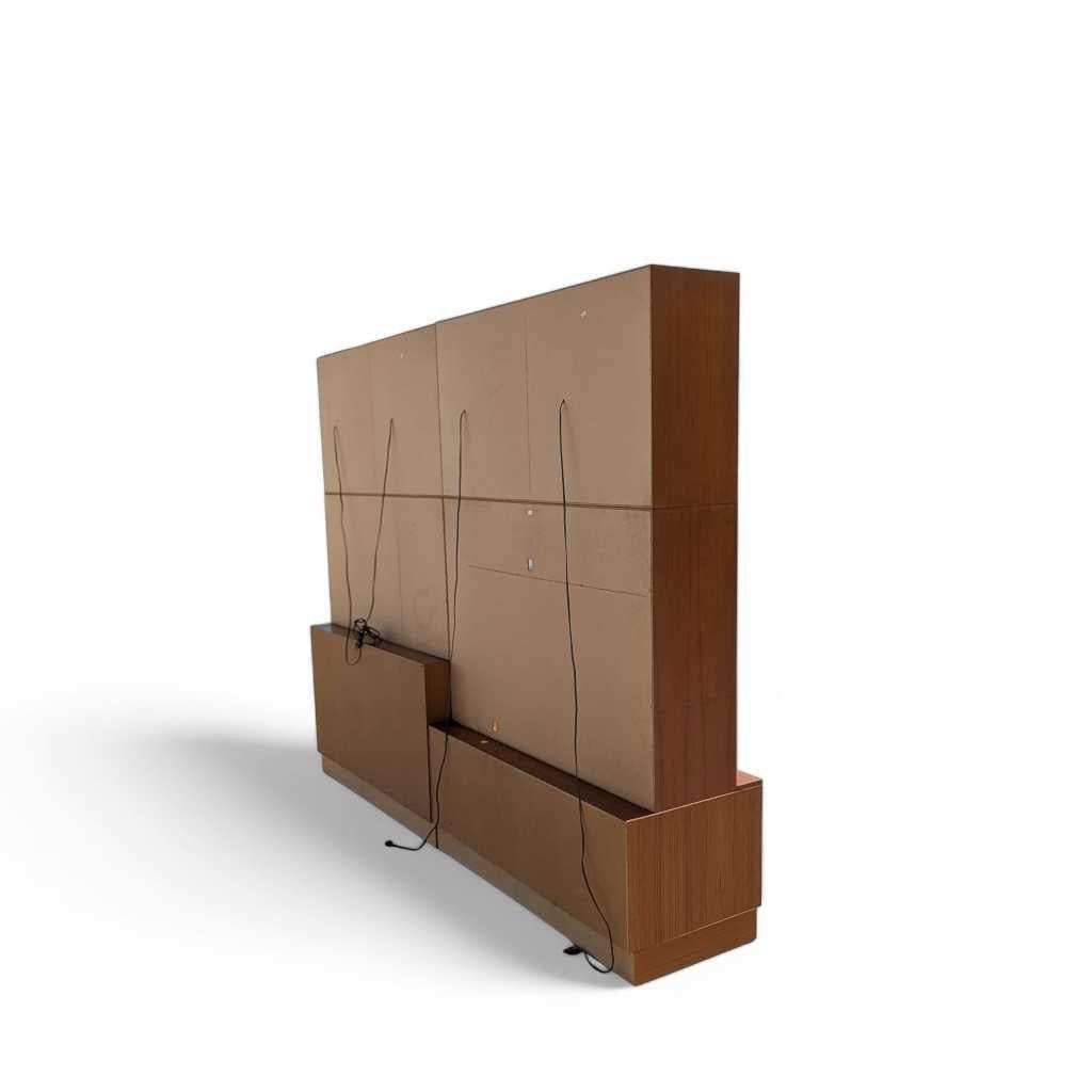 Mid-Century Bookcase Wall Unit, Teak Veneer, Warm Finish, Denmark, c. 1960s For Sale 4