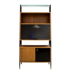 Mid-Century Bookcase with Desk Designed by Ico Parisi, Italy, 1950
