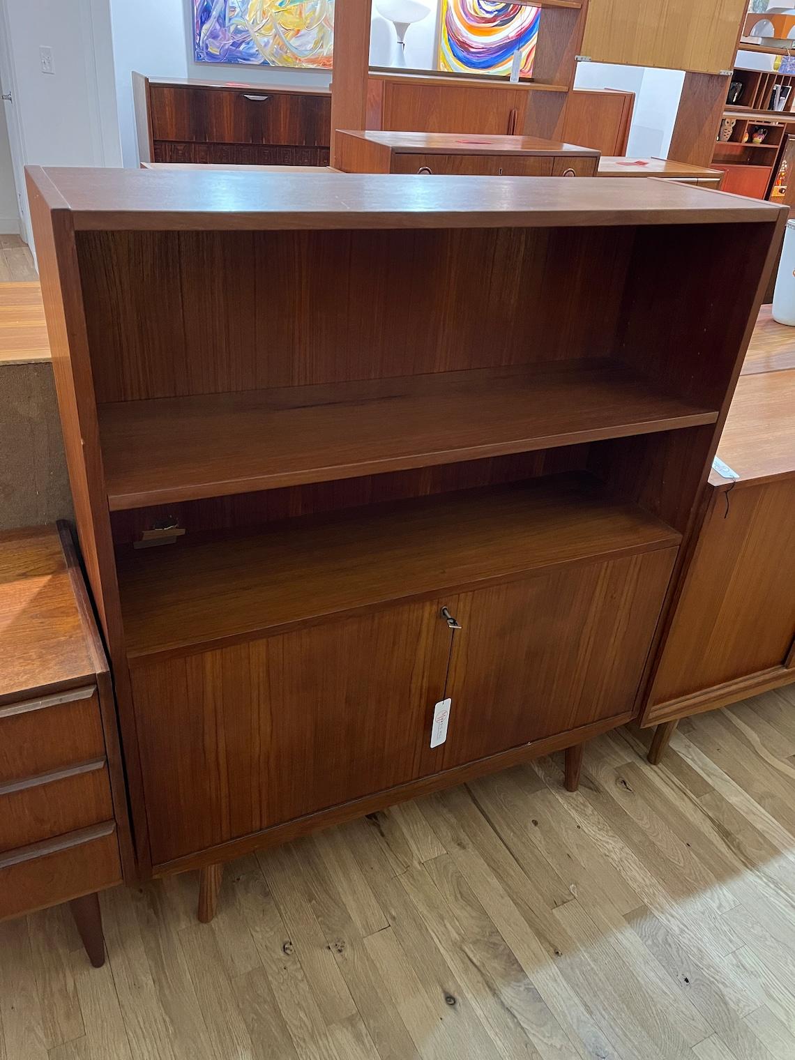 Danish Mid-Century Bookcase with Storage in the bottom