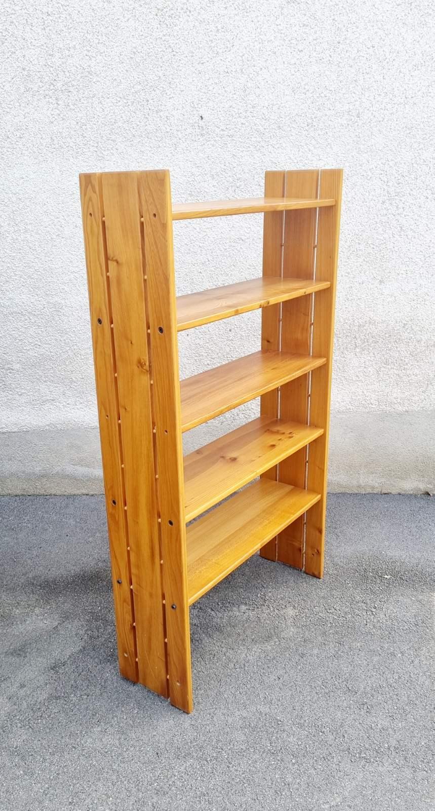 Pine Mid Century Bookcases by Maison Regain, France 80s For Sale
