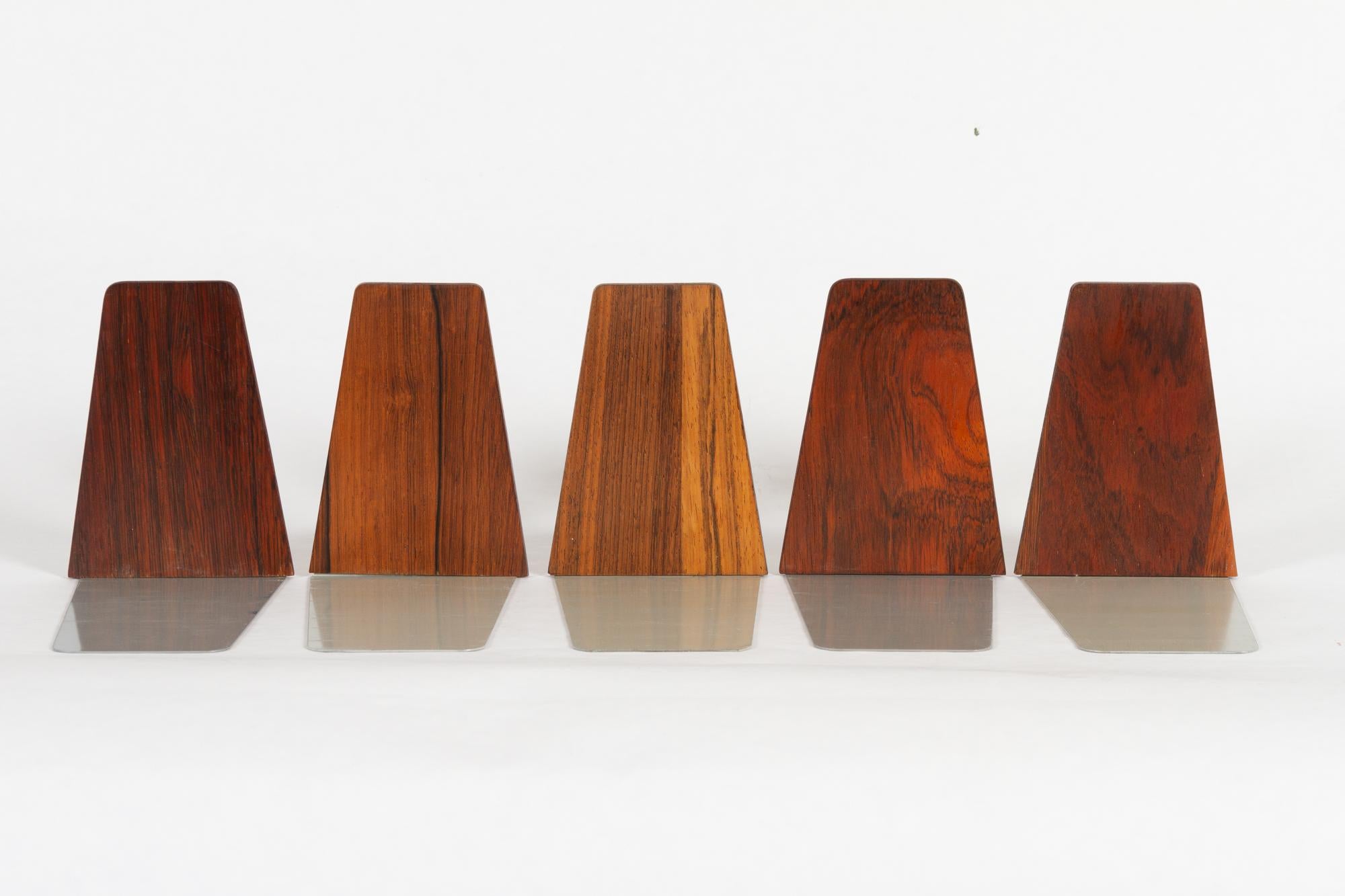 Danish Midcentury Bookends by Kai Kristiansen for FM 1960s, Set of 5