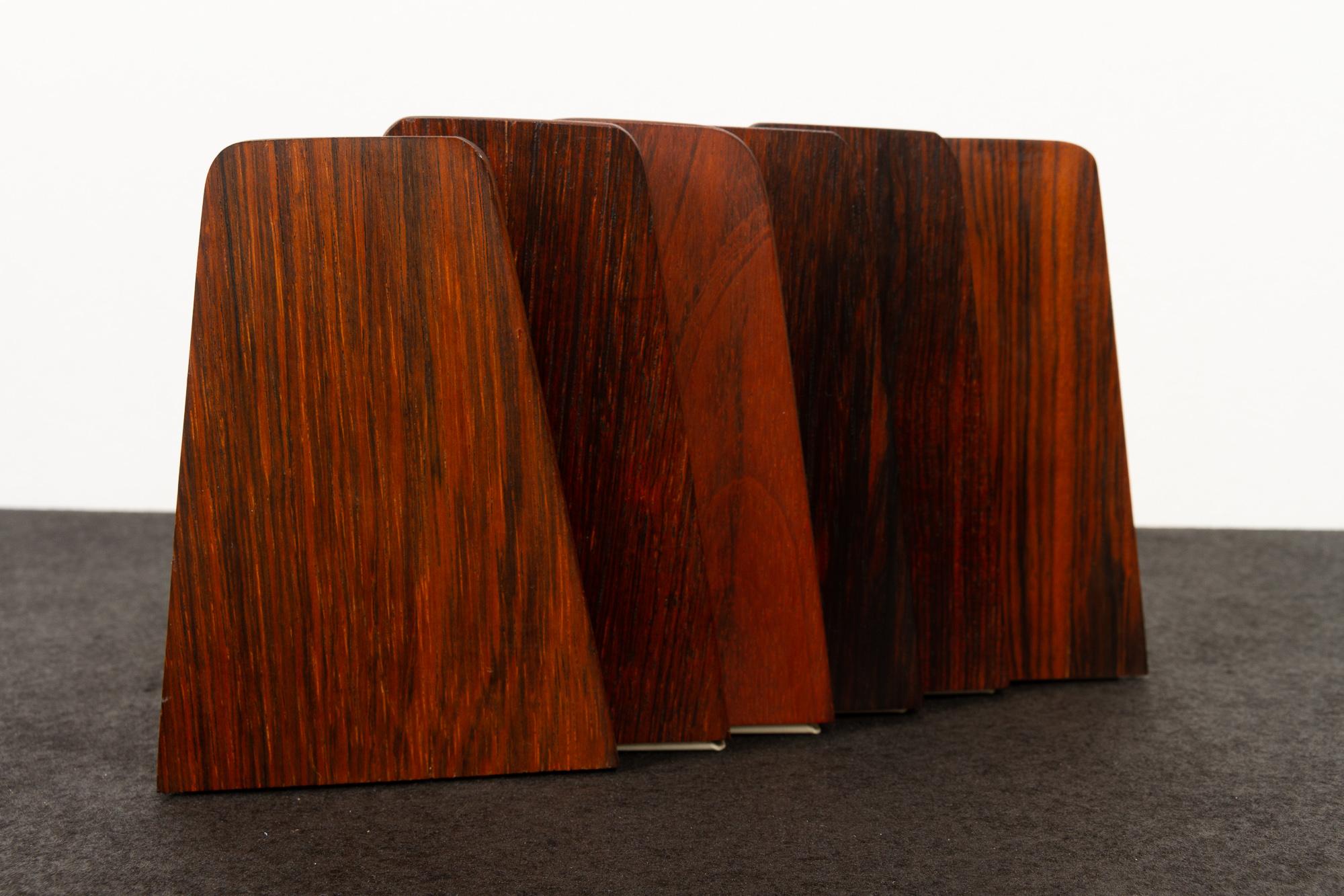 Mid-Century Bookends by Kai Kristiansen for FM 1960s, Set of 6 5