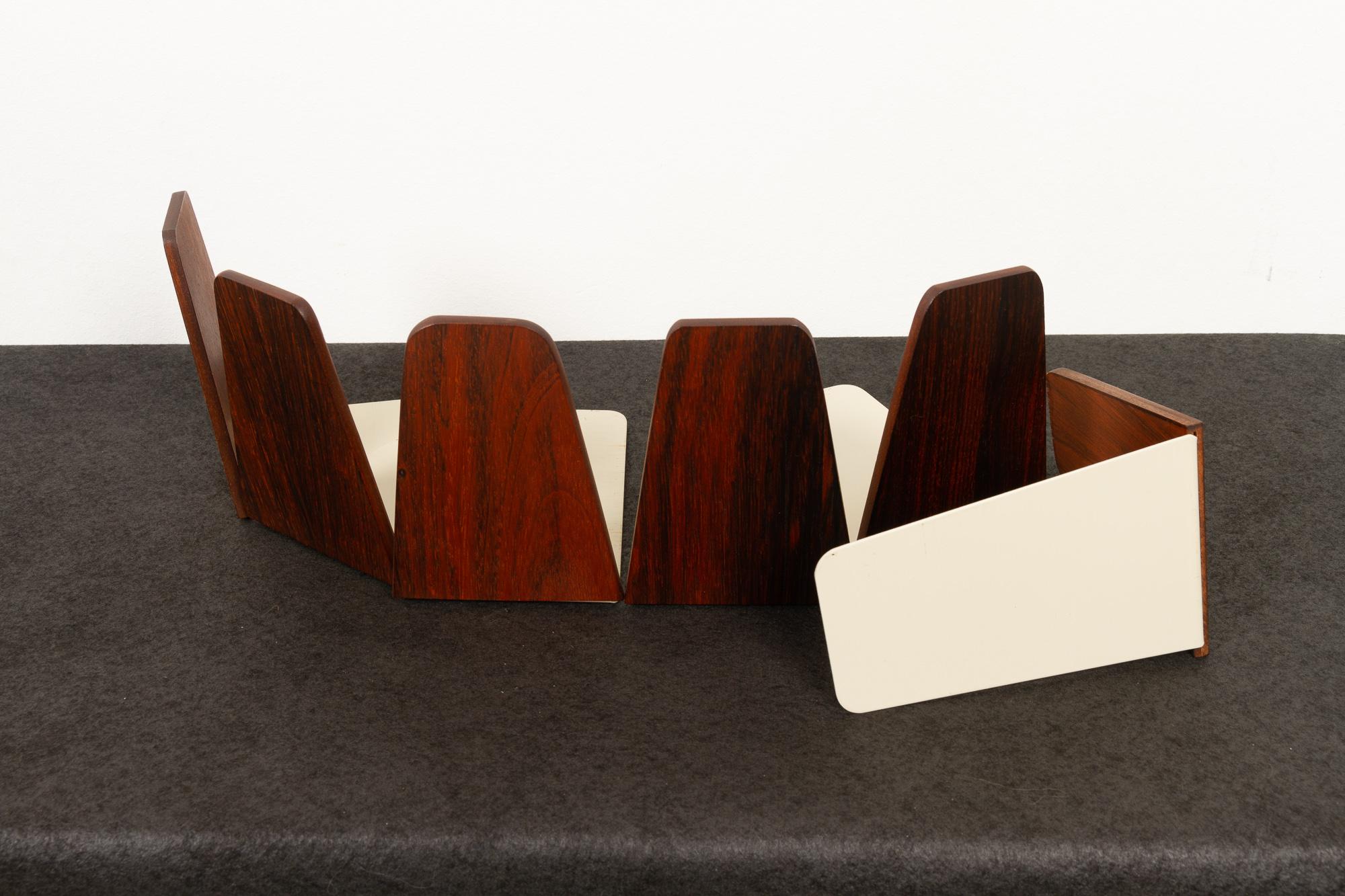 Mid-Century Bookends by Kai Kristiansen for FM 1960s, Set of 6 7