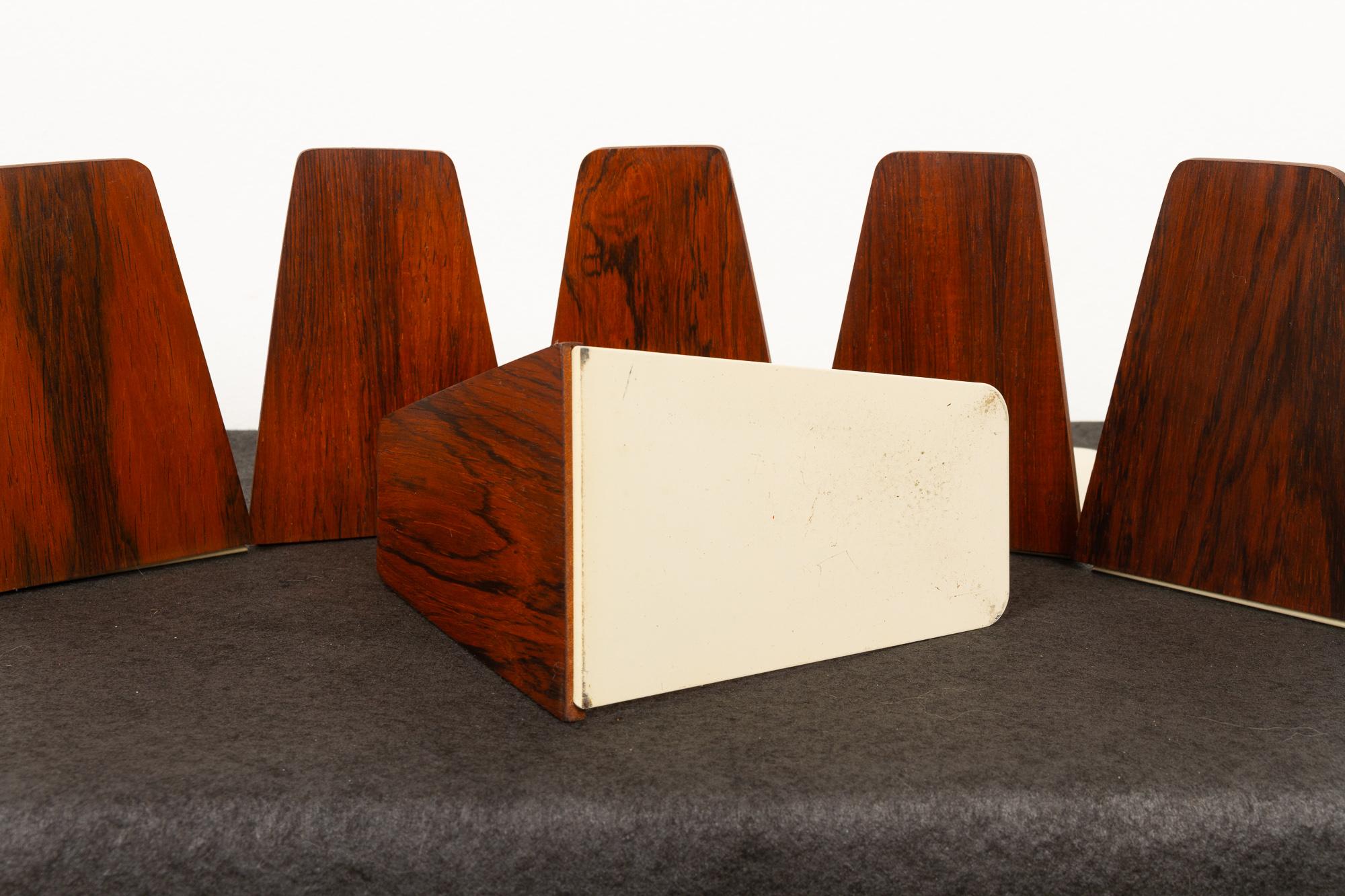 Danish Mid-Century Bookends by Kai Kristiansen for FM 1960s, Set of 6