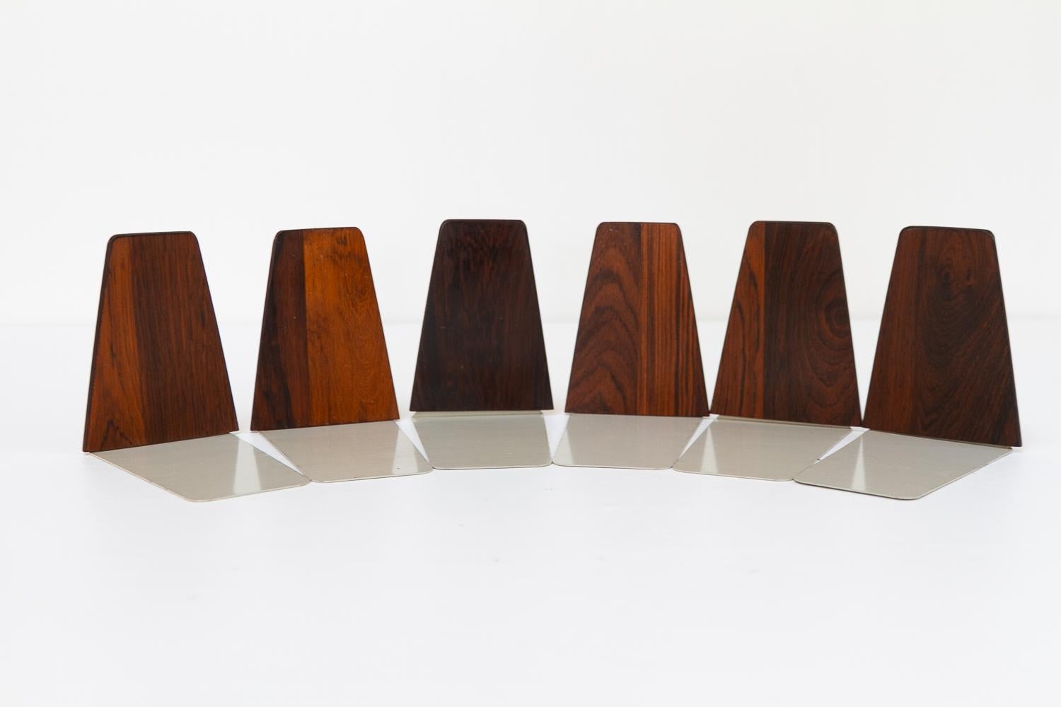 Mid-Century Bookends by Kai Kristiansen for FM 1960s, Set of 6. In Good Condition In Asaa, DK