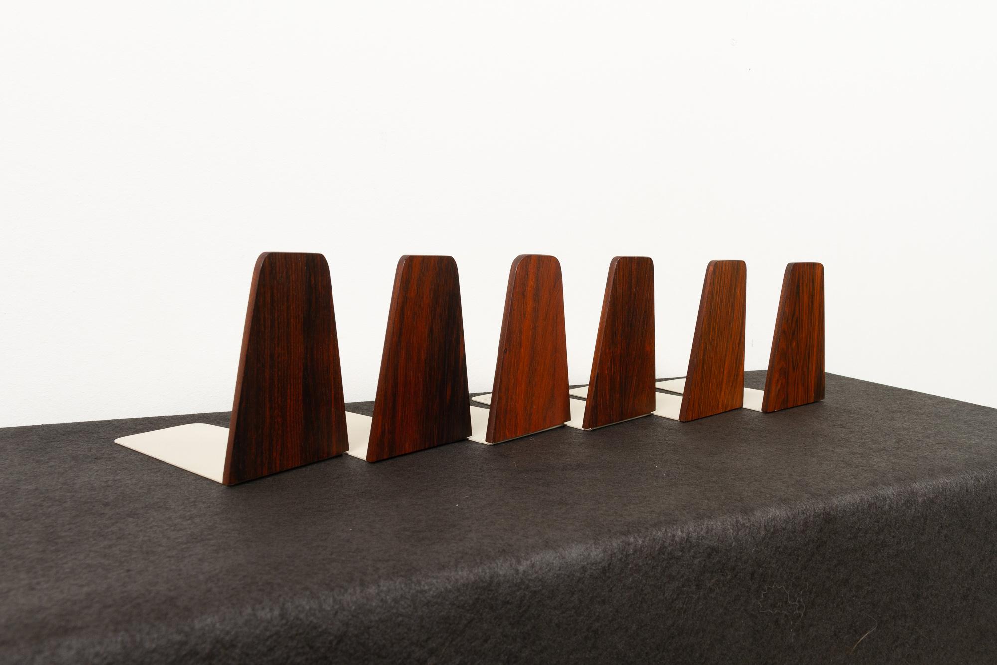 Mid-Century Bookends by Kai Kristiansen for FM 1960s, Set of 6 1