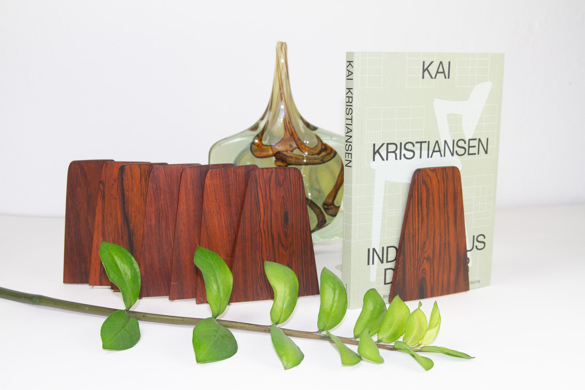 Mid-Century Bookends by Kai Kristiansen for FM 1960s, Set of 8 2
