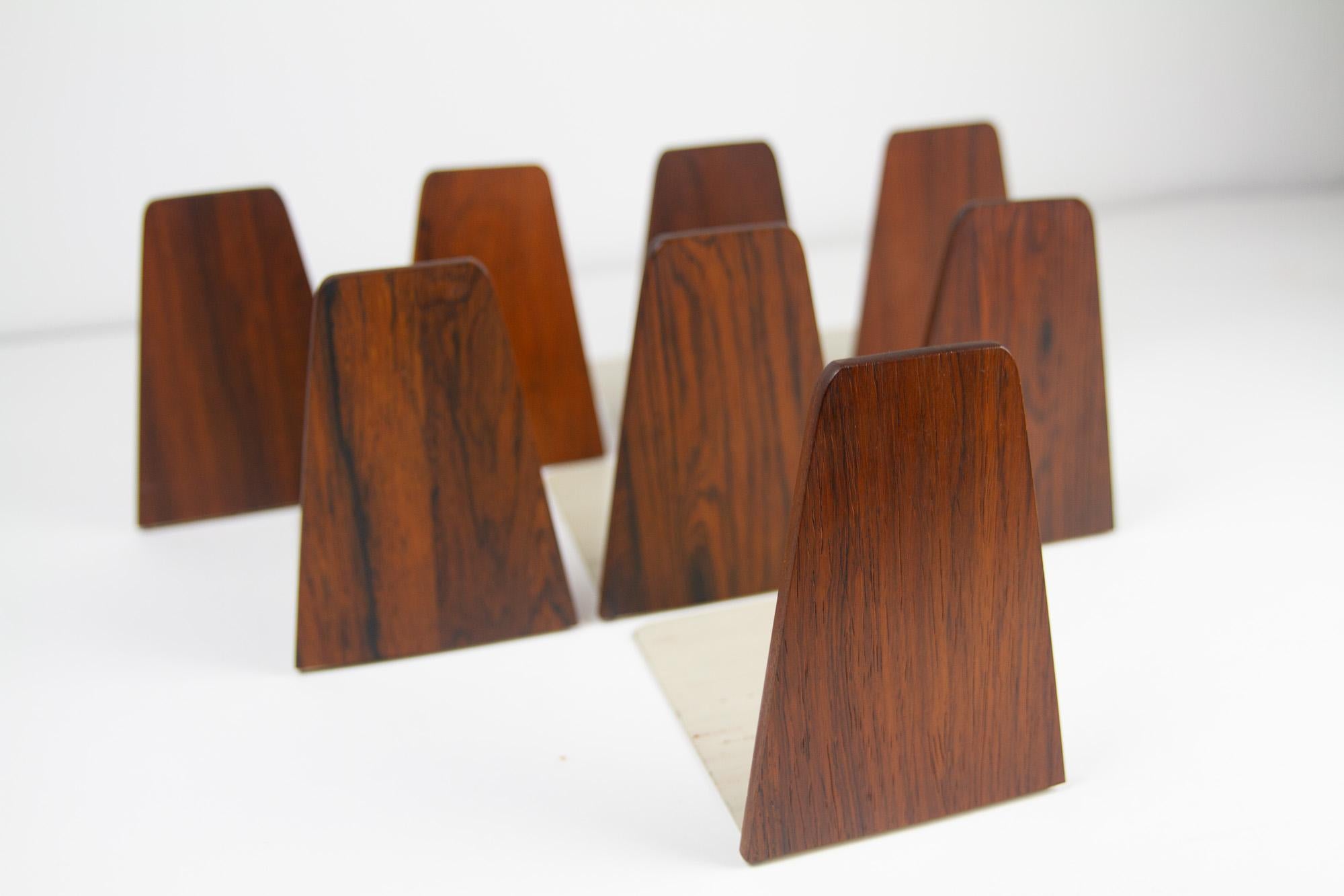 Mid-Century Bookends by Kai Kristiansen for FM 1960s, Set of 8 6