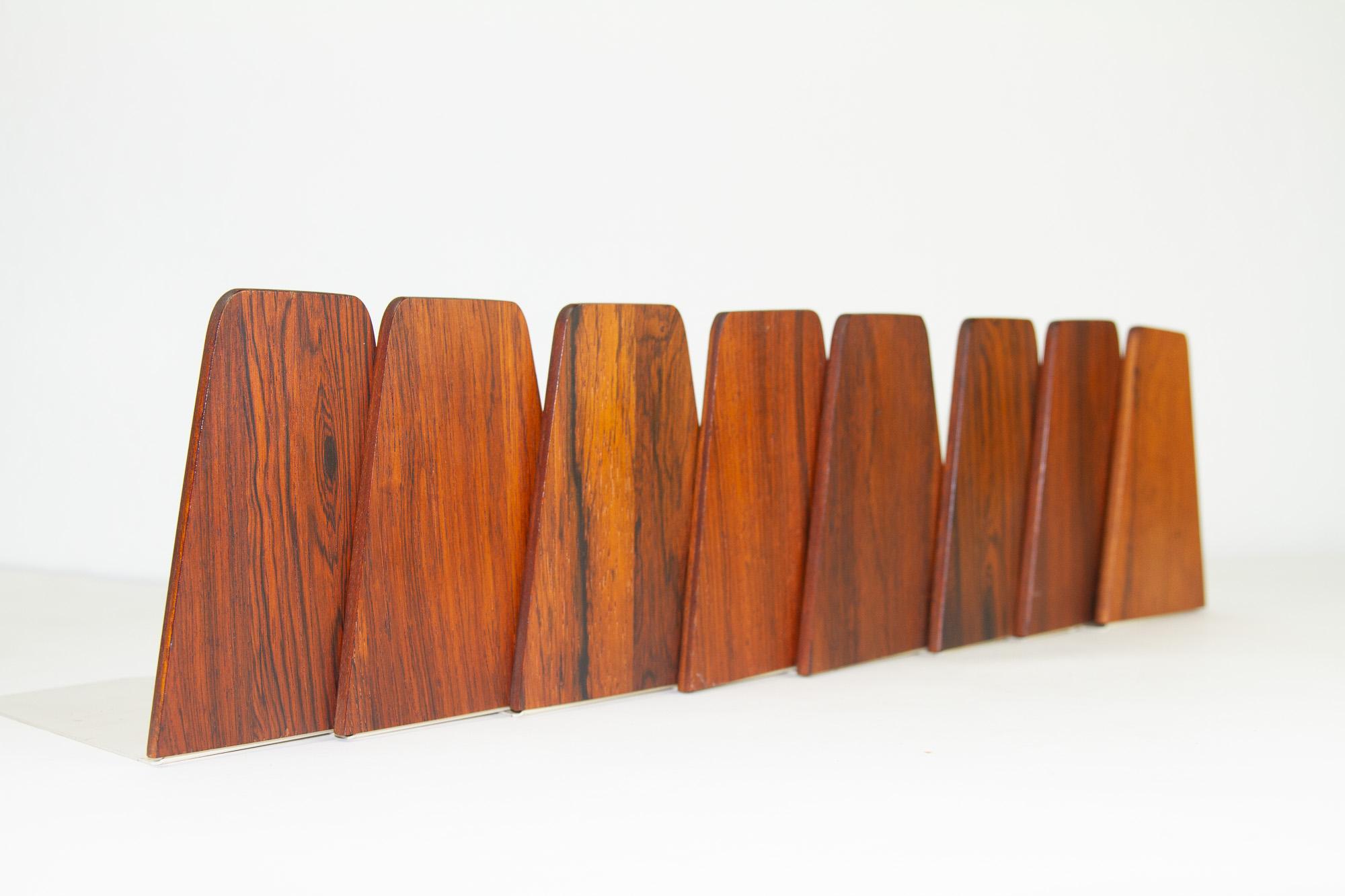 Mid-Century Bookends by Kai Kristiansen for FM 1960s, Set of 8 For Sale 7