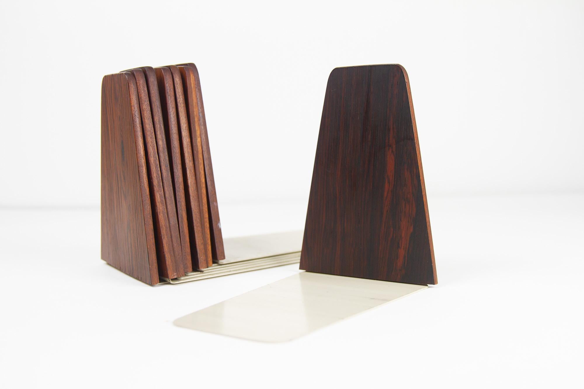 Danish Mid-Century Bookends by Kai Kristiansen for FM 1960s, Set of 8 For Sale