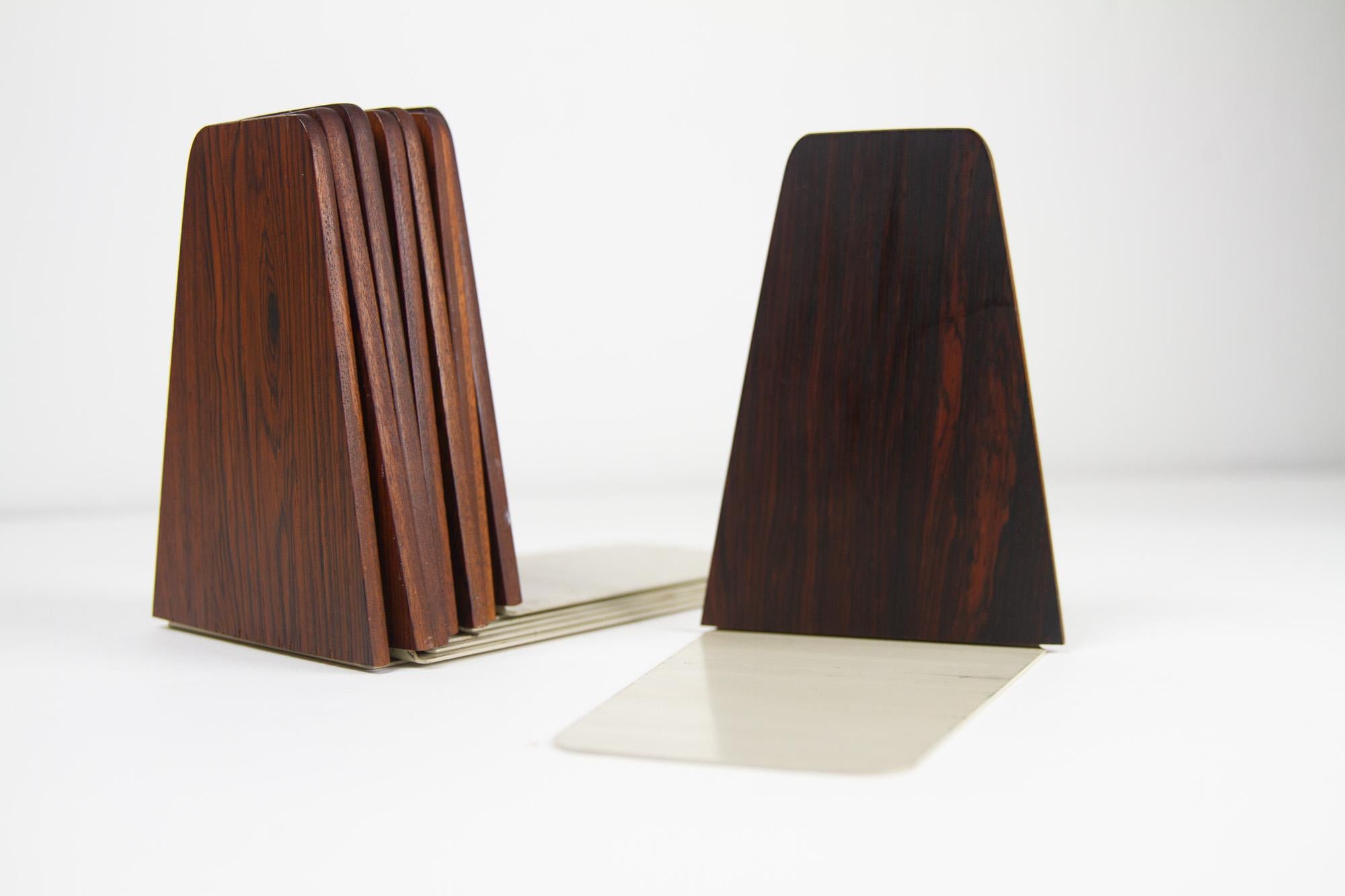 Mid-Century Bookends by Kai Kristiansen for FM 1960s, Set of 8 In Good Condition In Asaa, DK