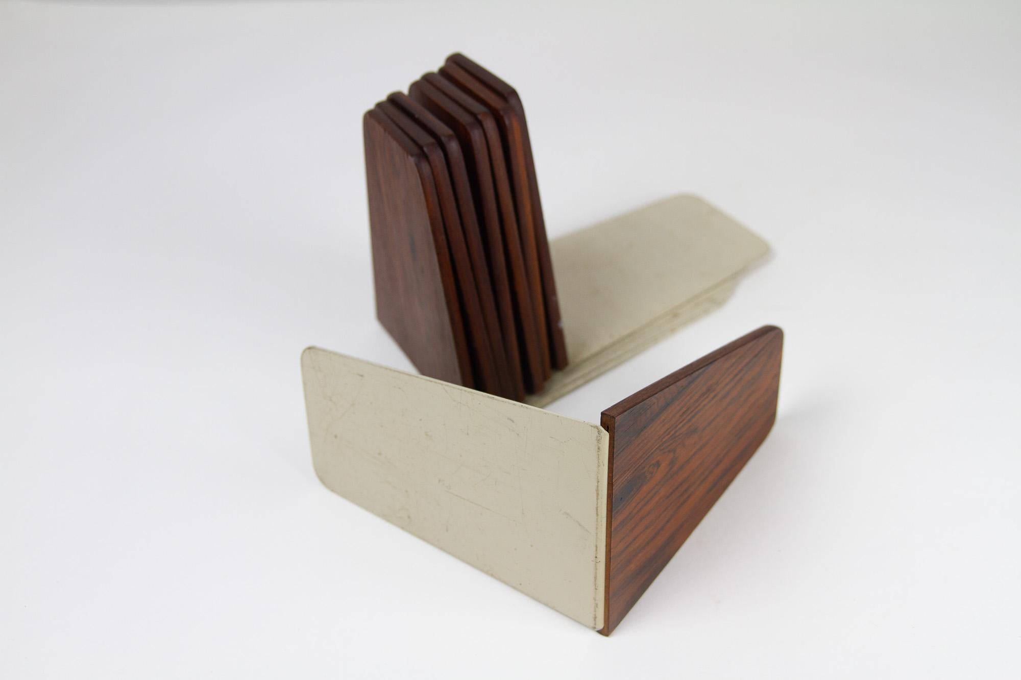 Mid-20th Century Mid-Century Bookends by Kai Kristiansen for FM 1960s, Set of 8 For Sale
