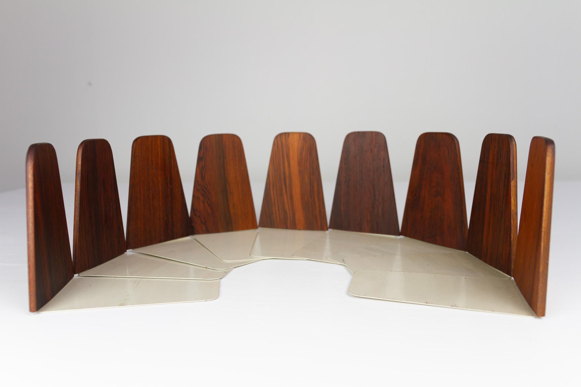 Mid-Century Bookends by Kai Kristiansen for FM 1960s, Set of 9 For Sale 3