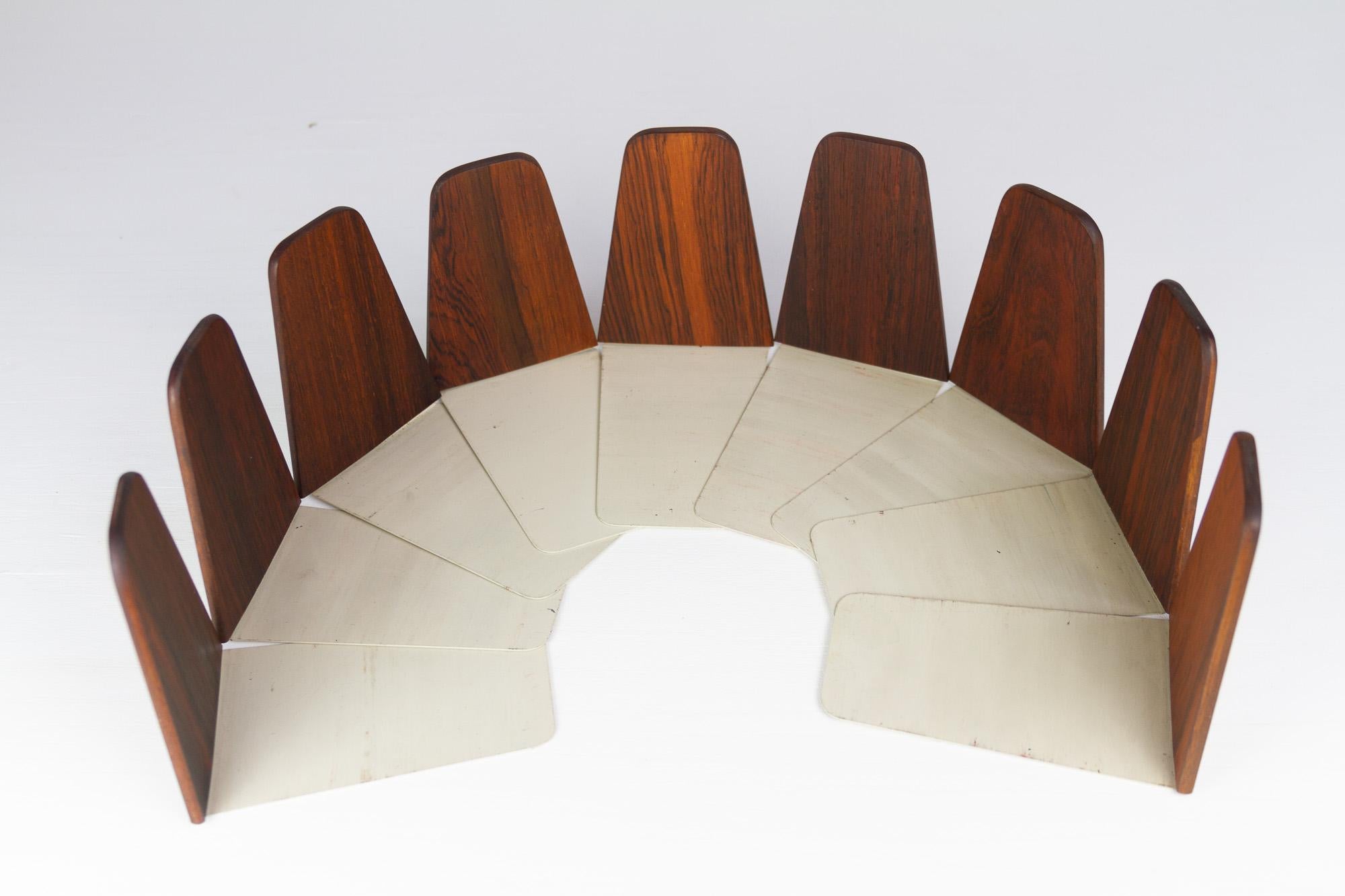 Mid-Century Bookends by Kai Kristiansen for FM 1960s, Set of 9 For Sale 4
