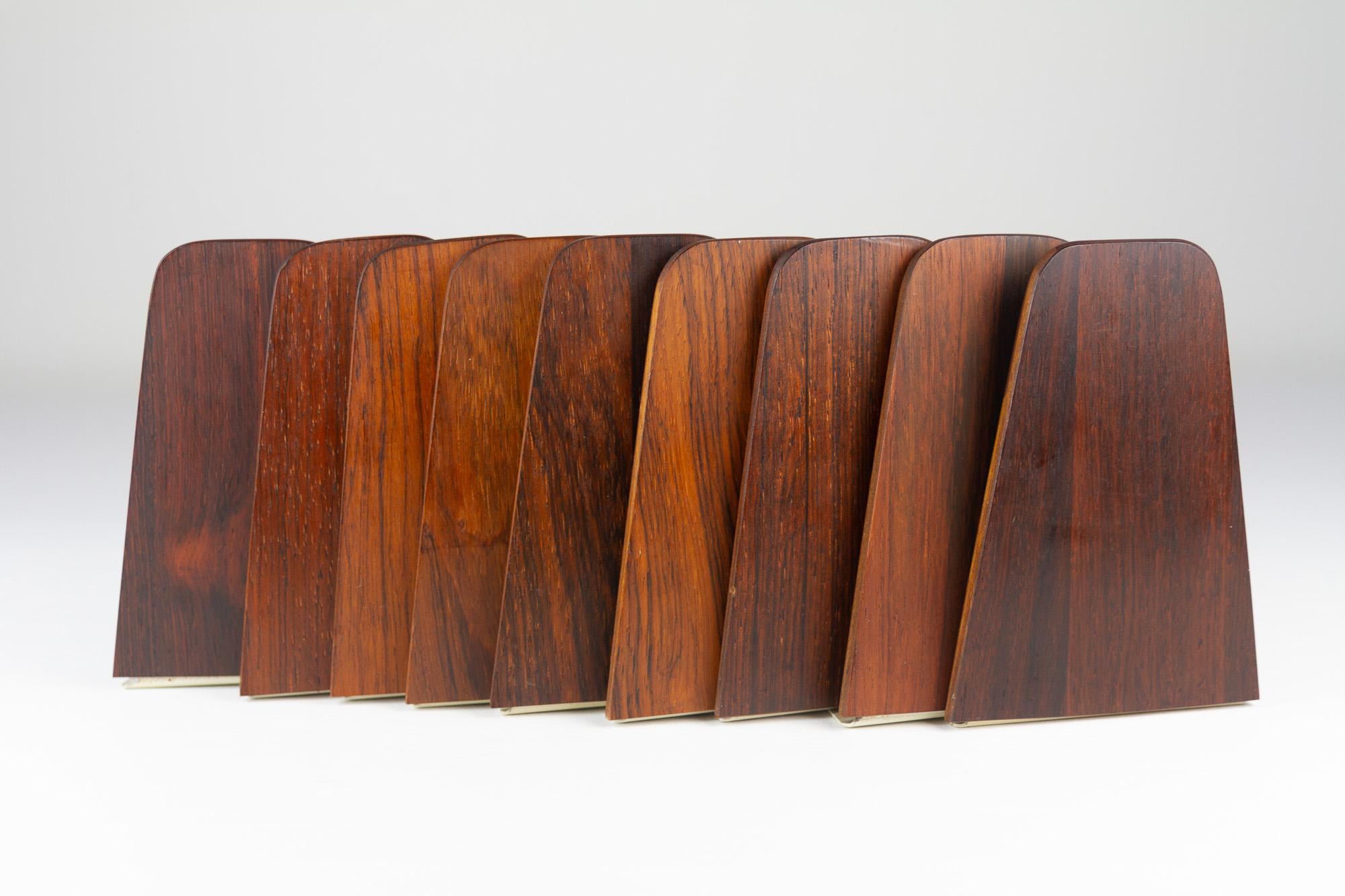 Mid-Century Bookends by Kai Kristiansen for FM 1960s, Set of 9 For Sale 7