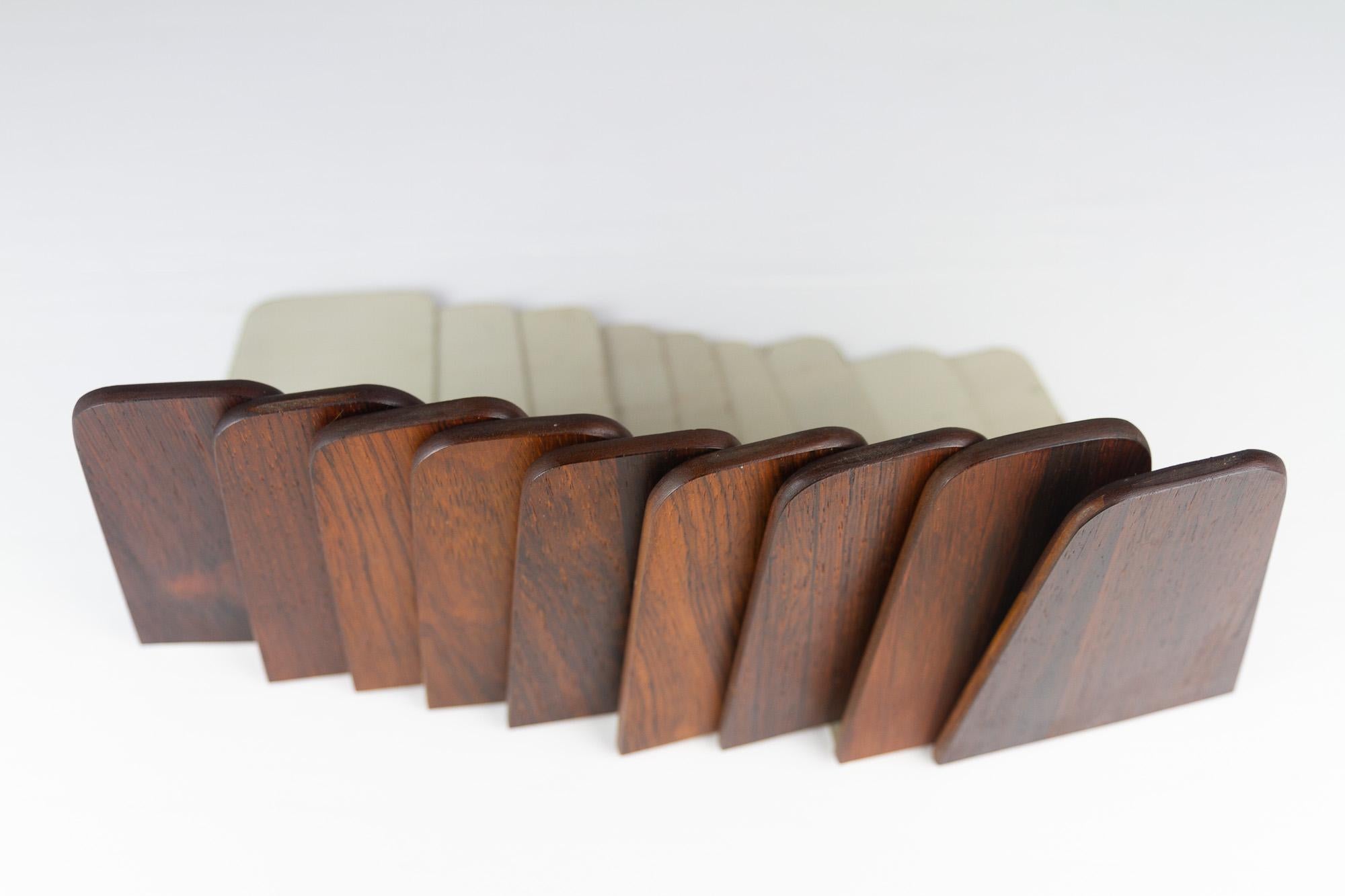Mid-Century Bookends by Kai Kristiansen for FM 1960s, Set of 9 For Sale 8