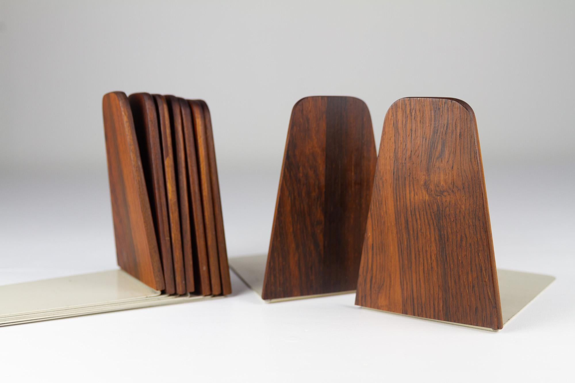 Mid-Century Bookends by Kai Kristiansen for FM 1960s, Set of 9 For Sale 9