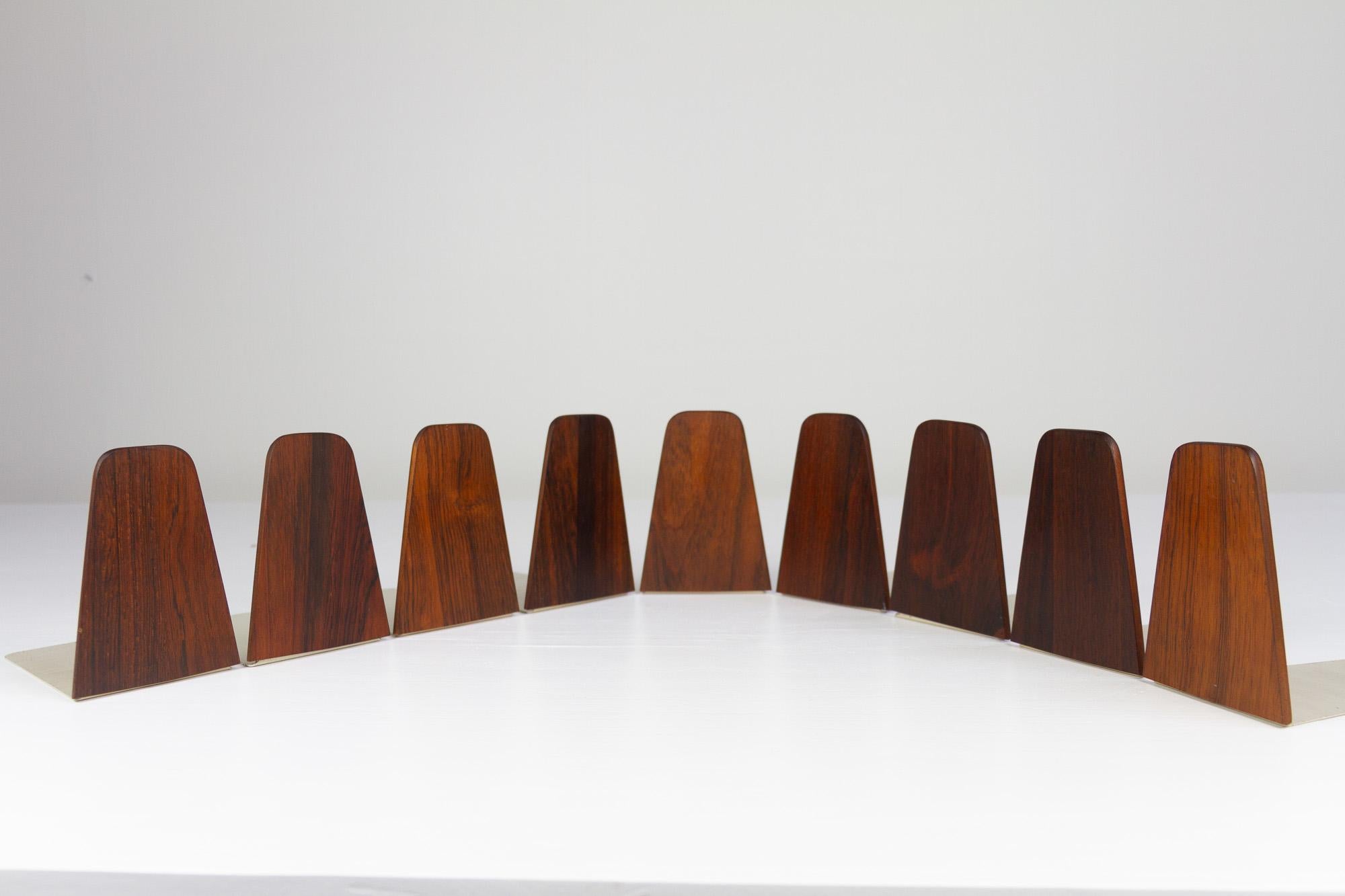 Mid-20th Century Mid-Century Bookends by Kai Kristiansen for FM 1960s, Set of 9 For Sale