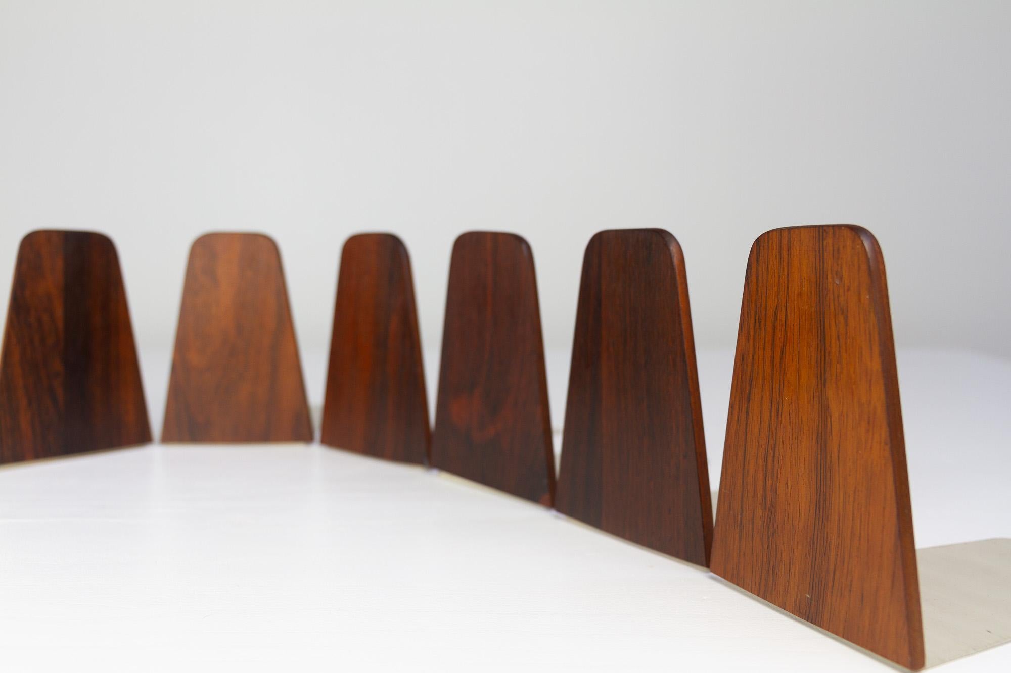 Mid-Century Bookends by Kai Kristiansen for FM 1960s, Set of 9 For Sale 1