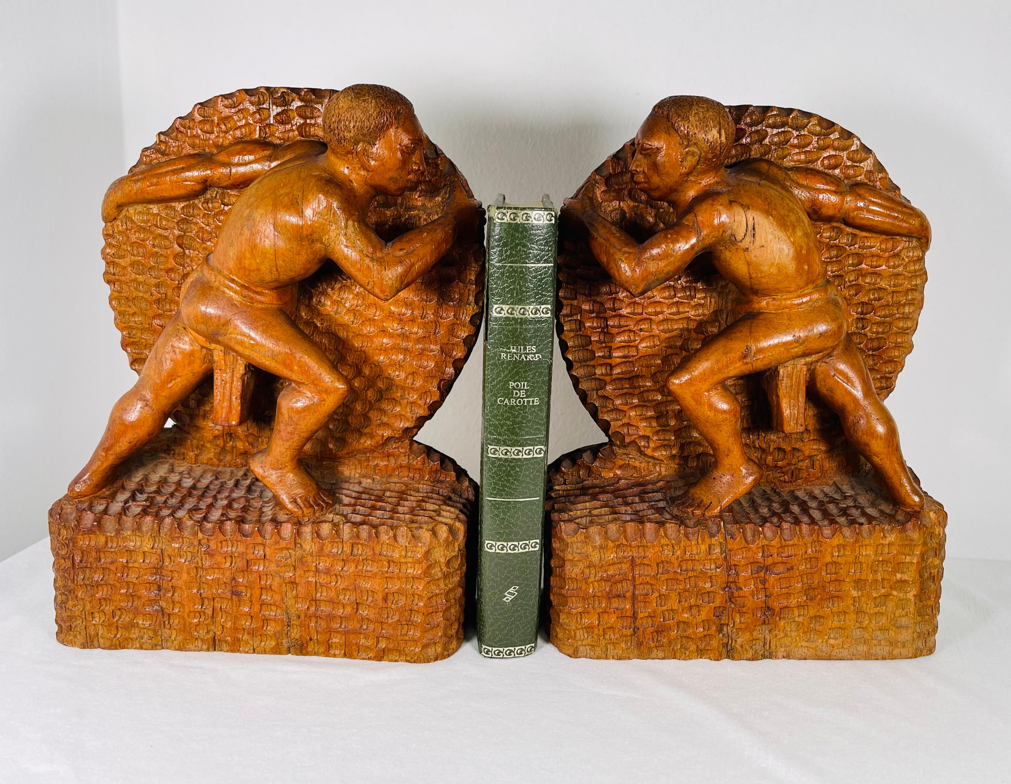 Hand-Crafted Mid-Century Bookends For Sale