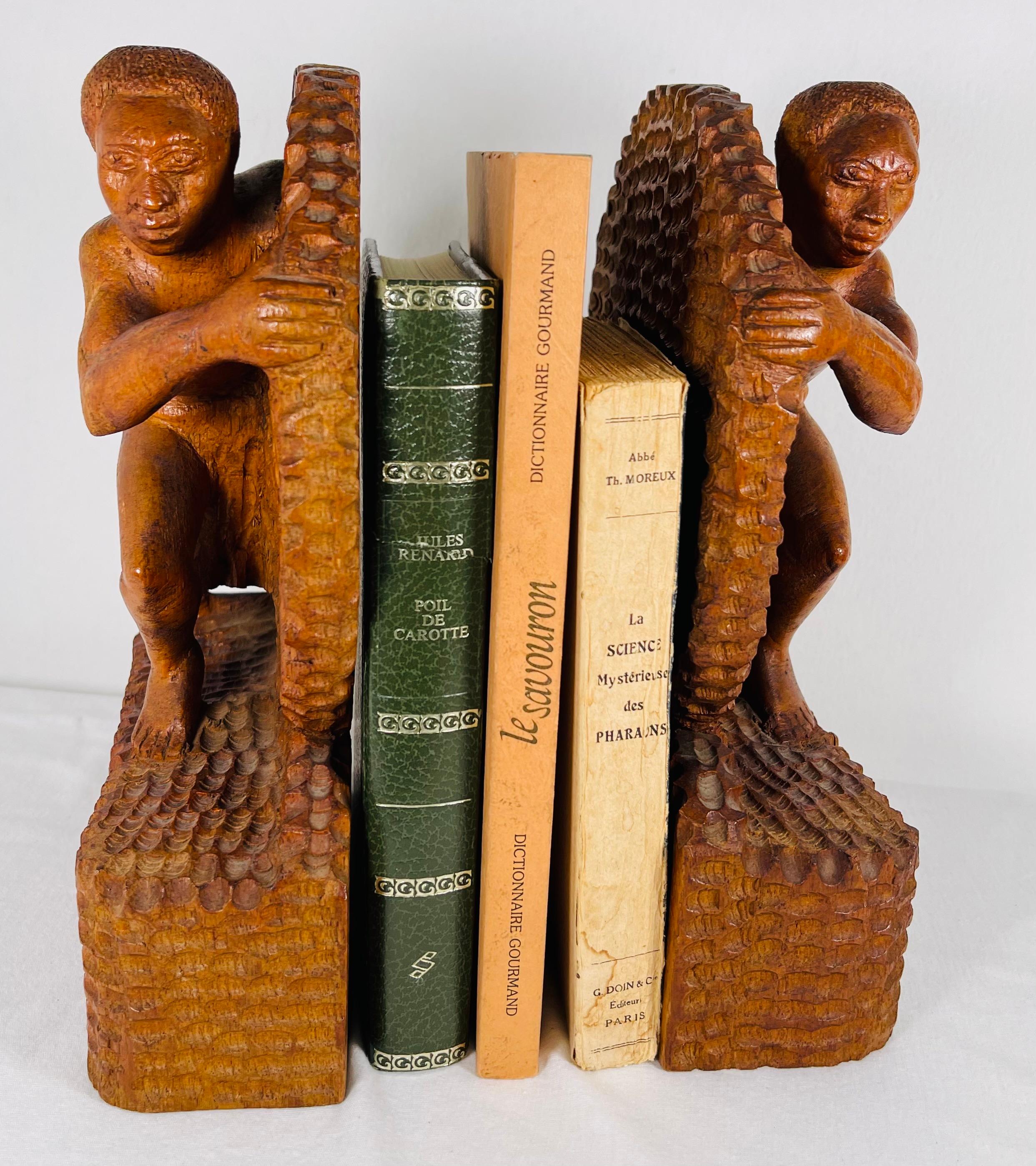 Mid-Century Bookends In Good Condition For Sale In palm beach, FL