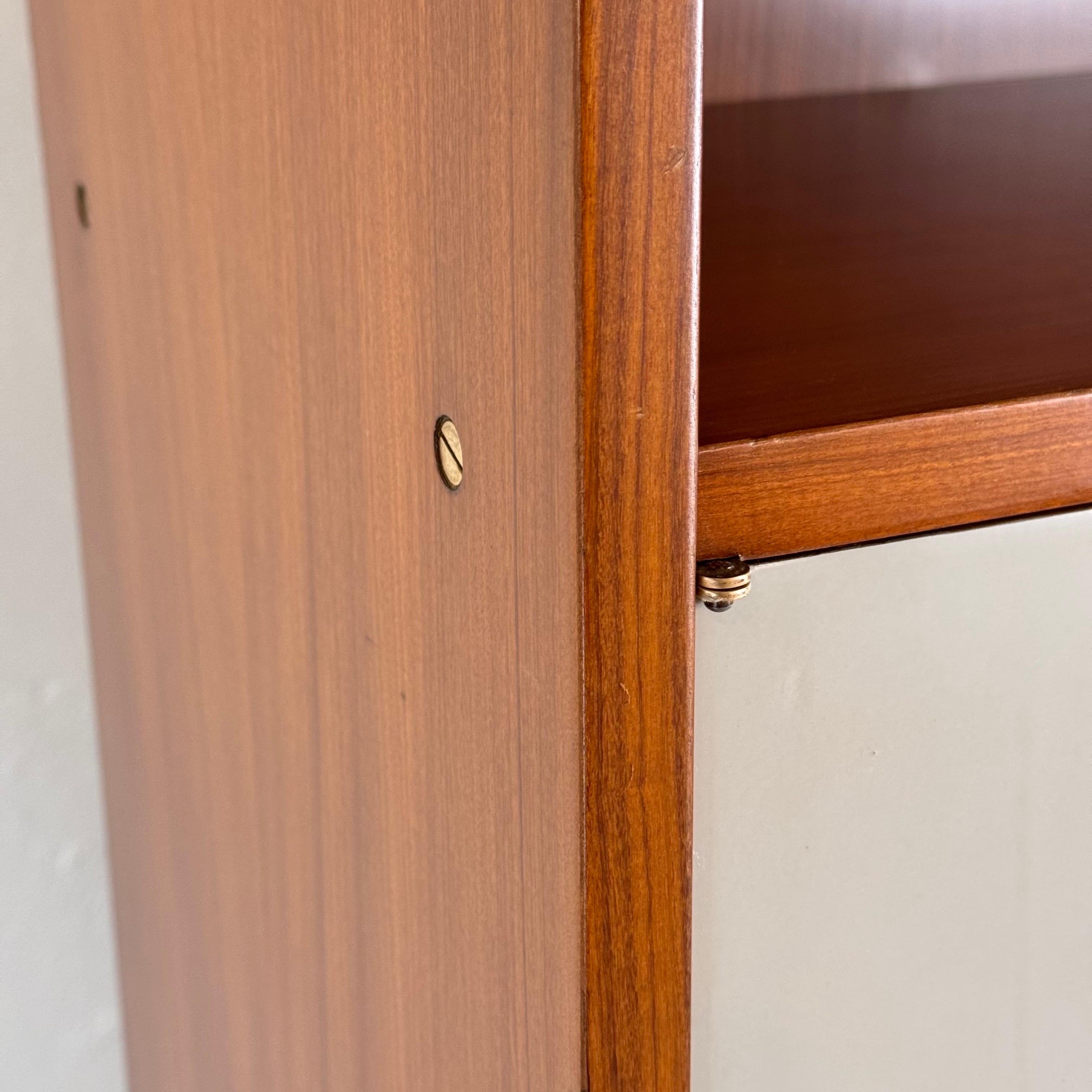 Mid-Century Bookshelf with Cabinet by Enzo Strada for Fratelli Tenani, 1960s In Good Condition In Bagnolo Mella, Brescia