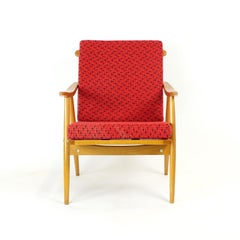 Mid Century Boomerang Armchair By Ton, Czechoslovakia 1960s