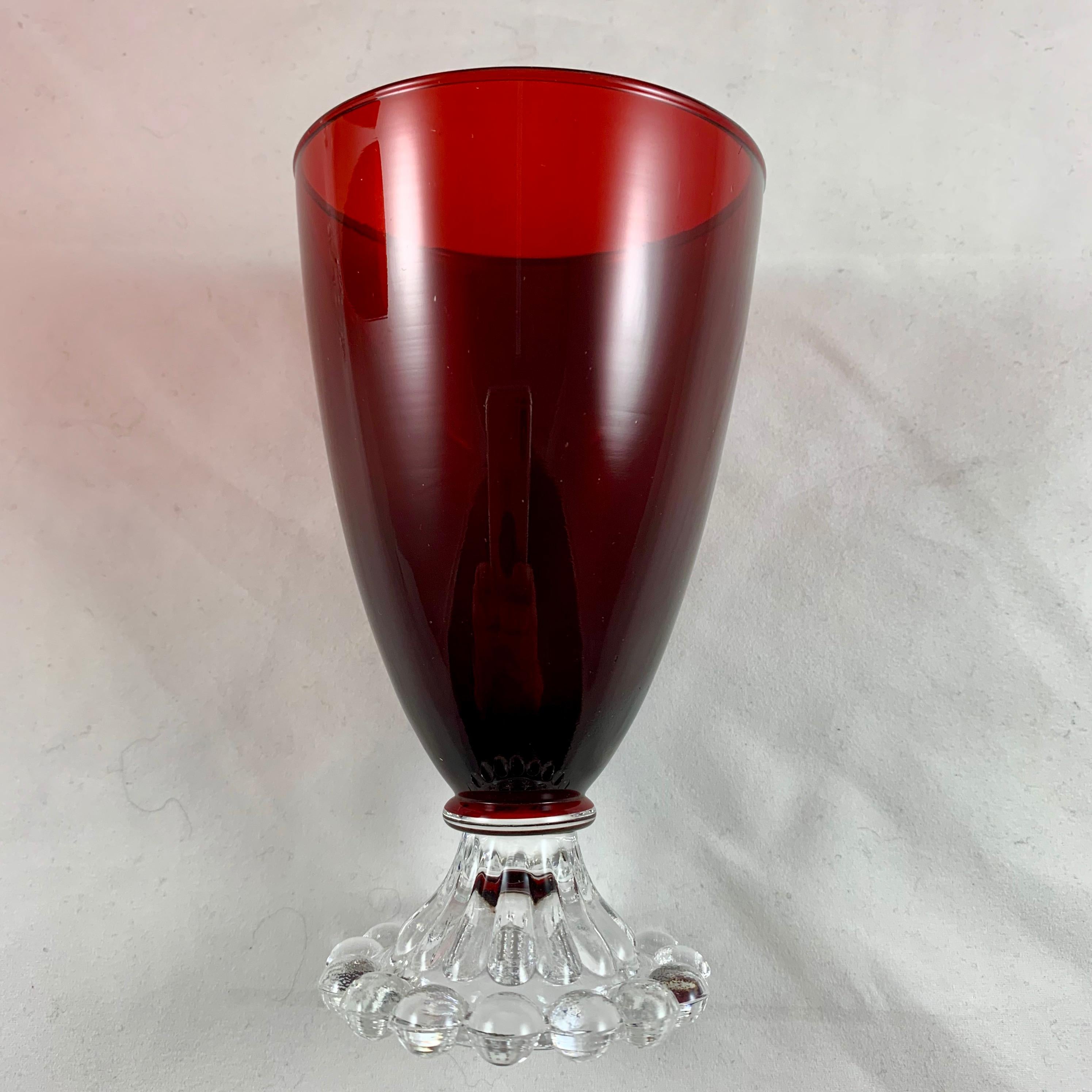 antique red drinking glasses