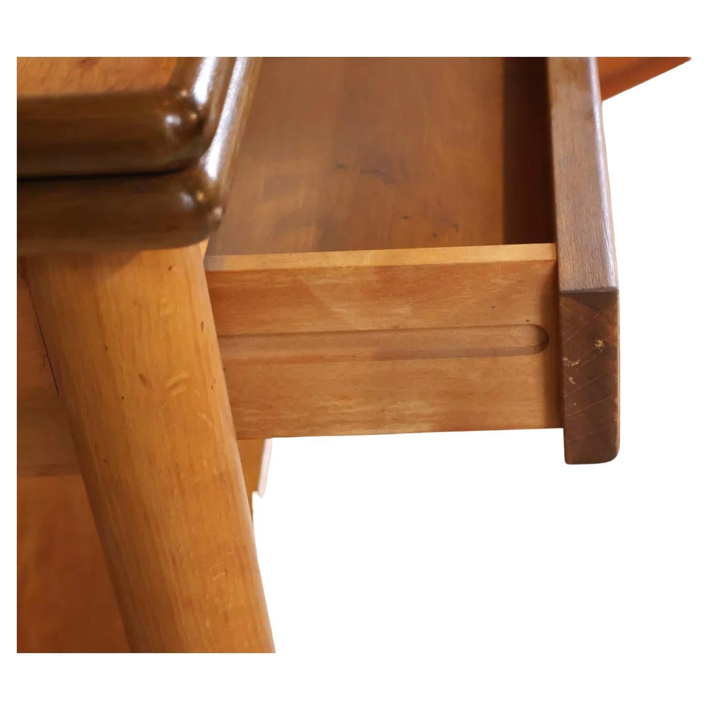 Mitte des Jahrhunderts Borge Mogensen Dänischer moderner Barwagentisch 149 aus Buche und Teakholz mit Flip-Platte (Holzarbeit) im Angebot