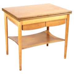 Mid Century Borge Mogensen Danish modern Beech Teak Flip Top bar cart Table 149