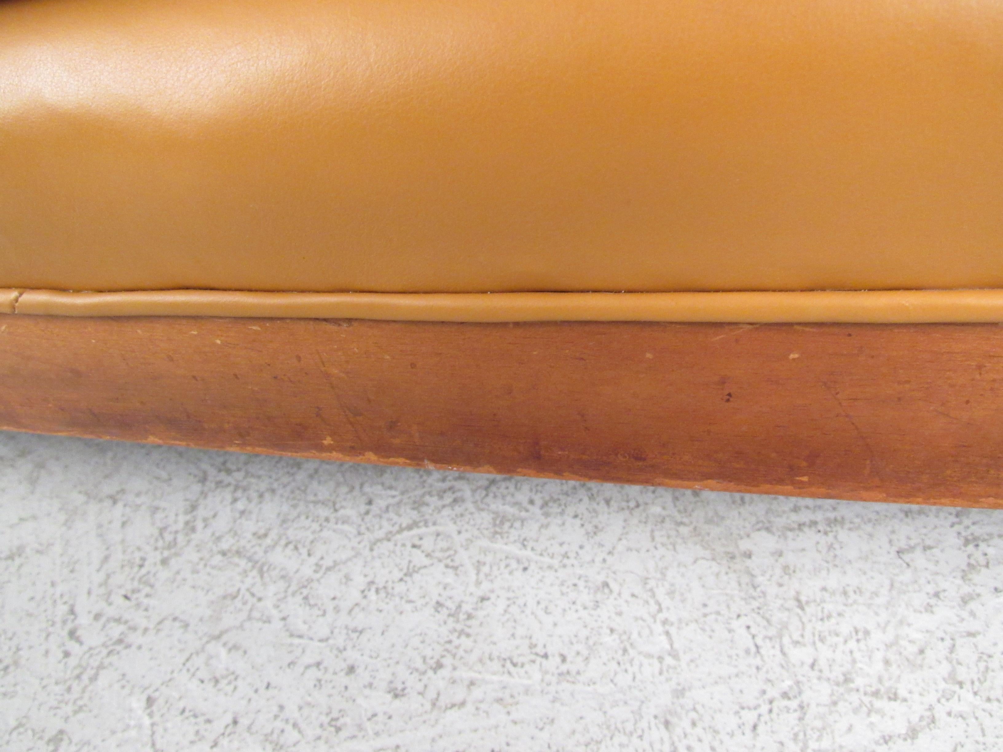Midcentury Borge Mogensen Style Leather Sofa 3