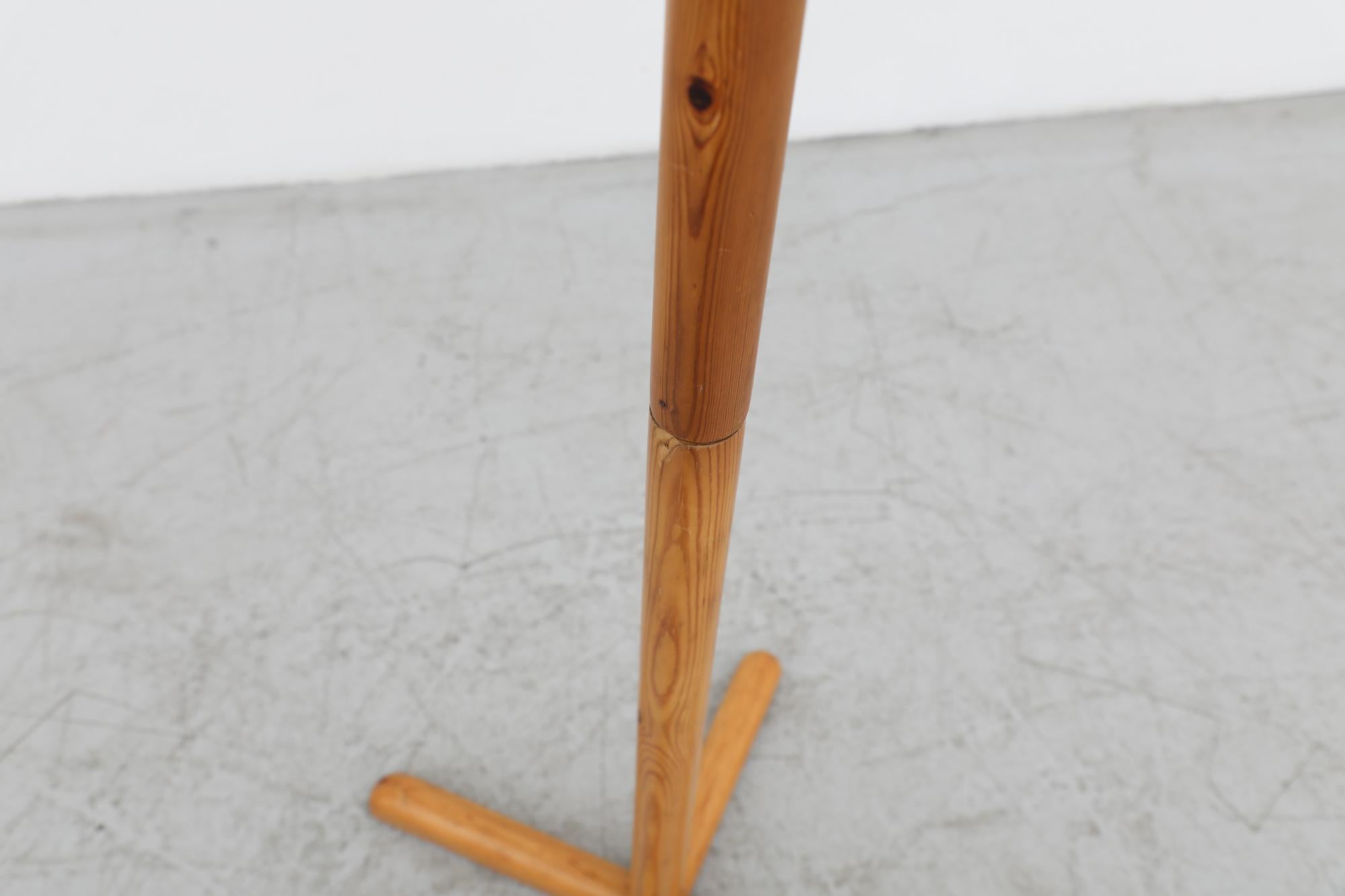 Mid-Century Borsani Style Solid Pine Coat Tree w/ 8 Rotating Ball Tipped Arms For Sale 5