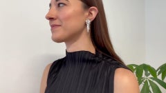 Mid Century Boucheron Diamond Platinum Ear Clip Earrings