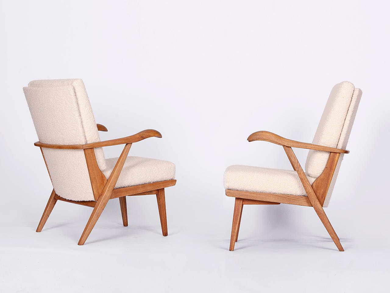 Boucle-Sessel aus der Mitte des Jahrhunderts, 1960er Jahre im Angebot 5