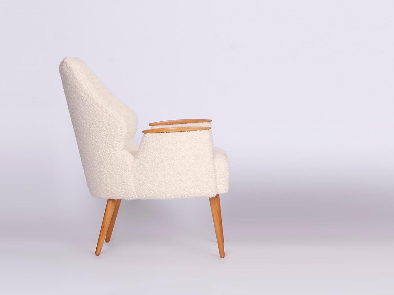 Mid-Century Boucle Sessel Stuhl, 1960er Jahre (Moderne der Mitte des Jahrhunderts) im Angebot