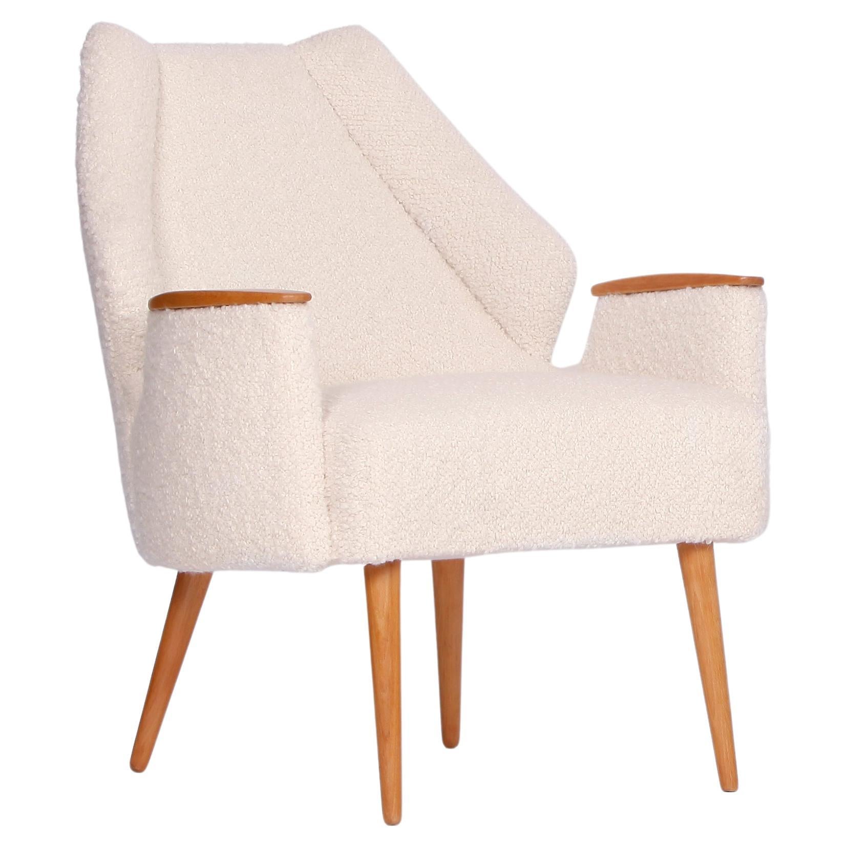 Mid-Century Boucle Armchair Chair, 1960s For Sale