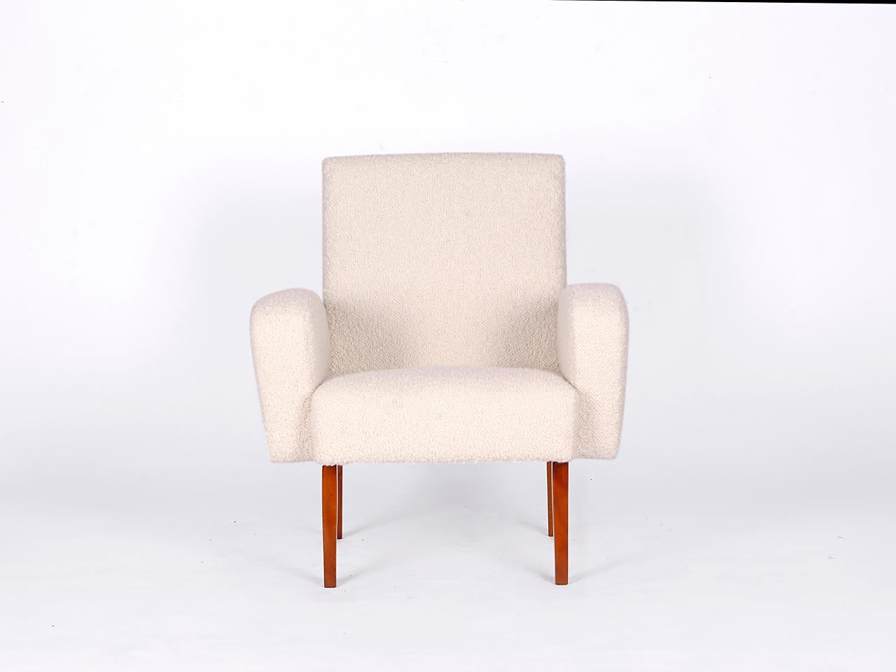 Mid-Century Modern Mid-Century Boucle Armchair for Jitona, 1960s For Sale