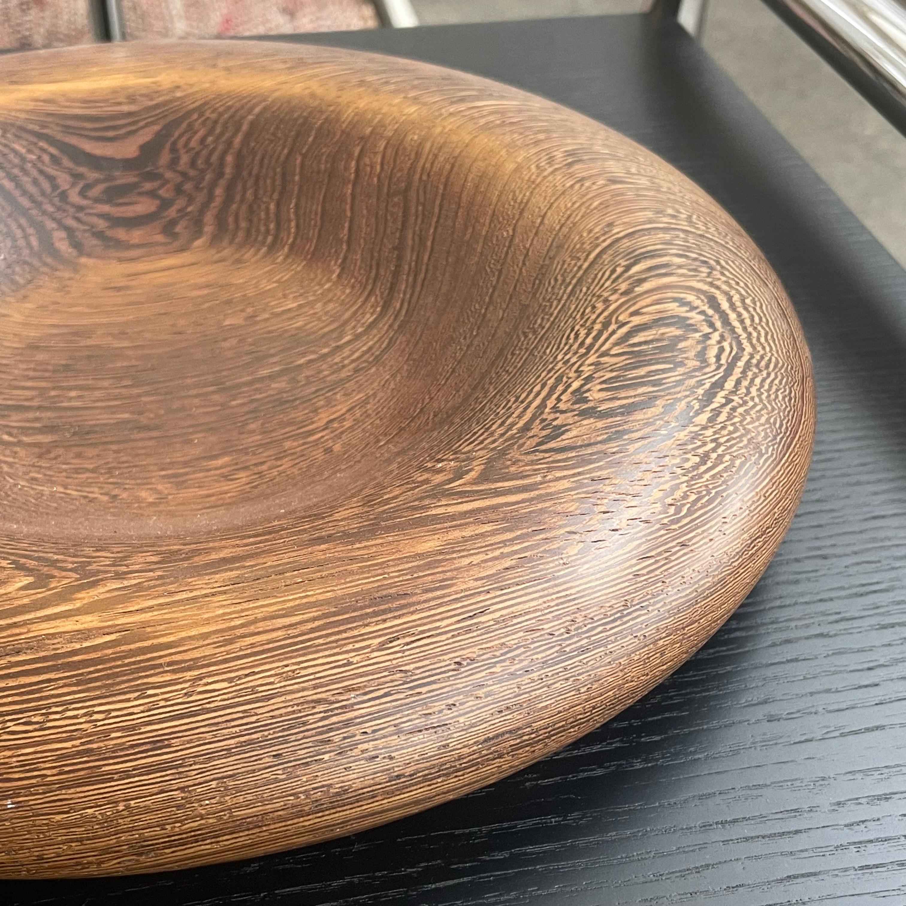 20th Century Mid Century Bowl in Solid Wengé For Sale