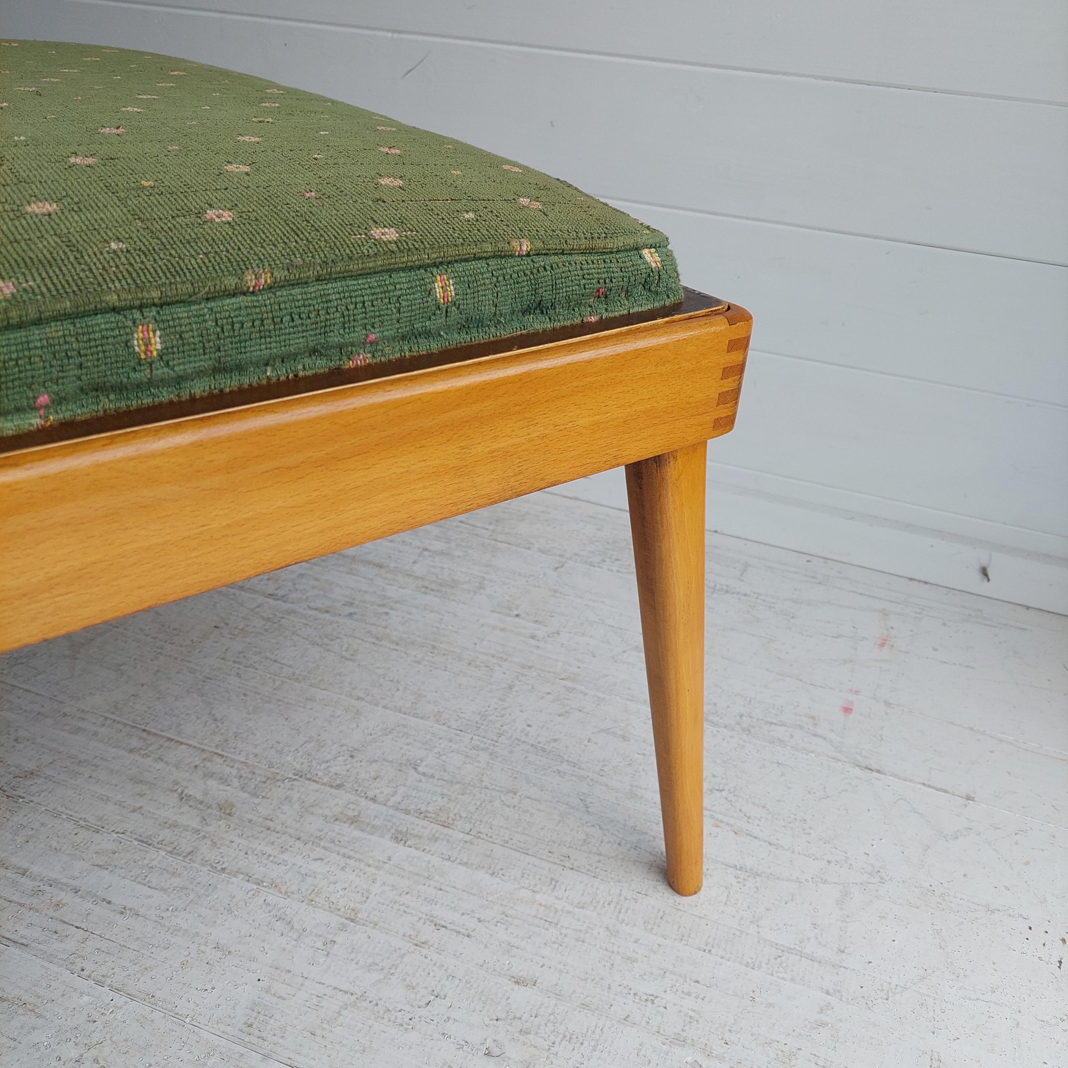 Mid Century  Bramin Style Danish flip top side coffee Table reversible stool 7