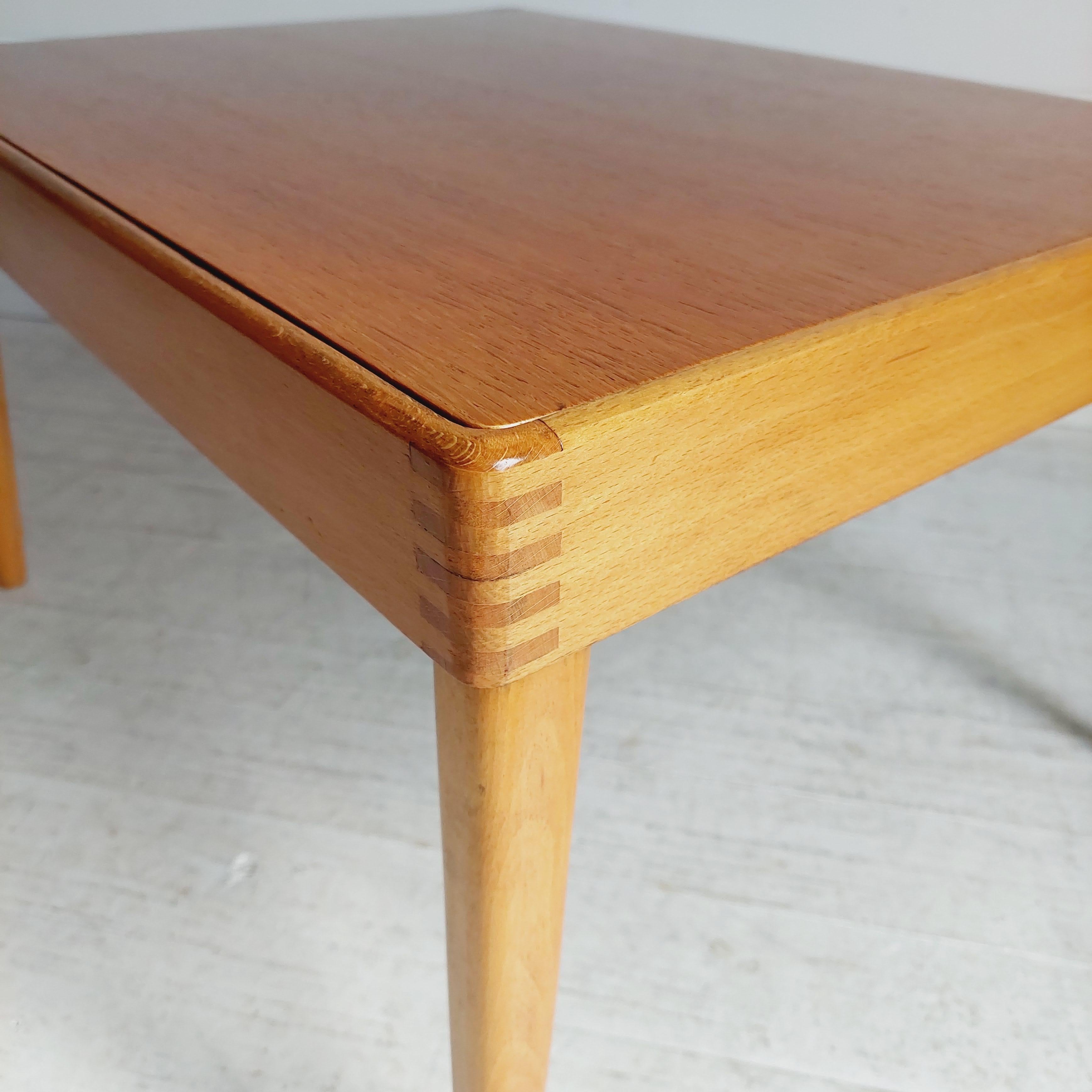 20th Century Mid Century  Bramin Style Danish flip top side coffee Table reversible stool