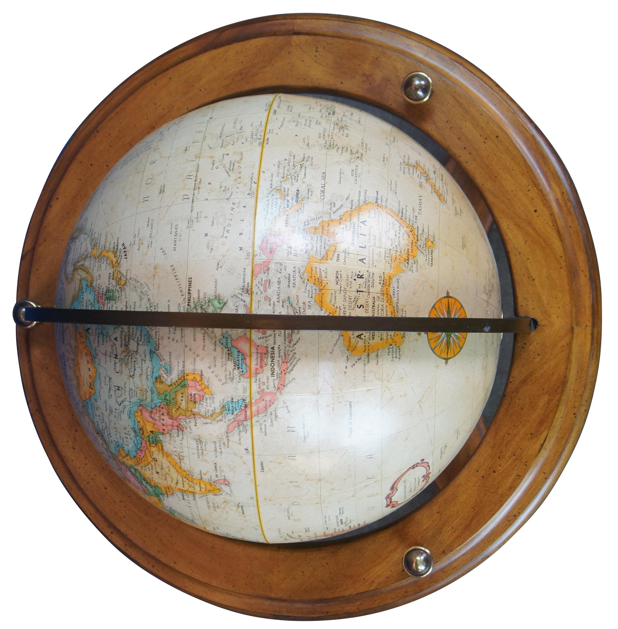 vintage globes on stands