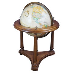 Bibliothèque de sol Mid Century Brandt Cherry Replogle World Classic Series Globe