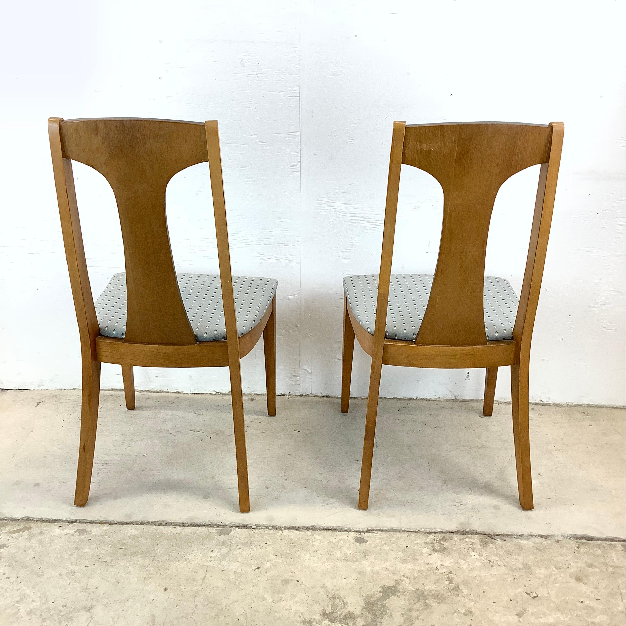 20th Century Mid-Century Brasilia Style Walnut Dining Chairs- Set of Four For Sale