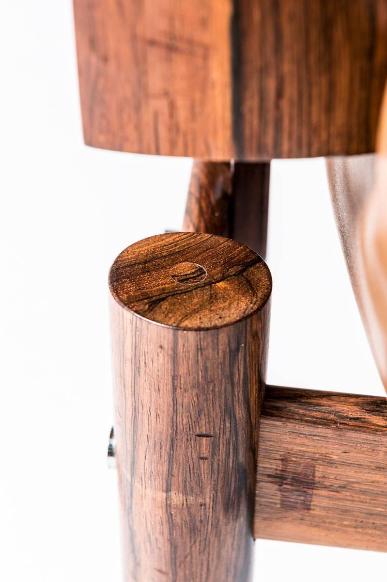 Midcentury Brasilian Lounge Chairs in Lether and Rosewood by Percival Lafér 8